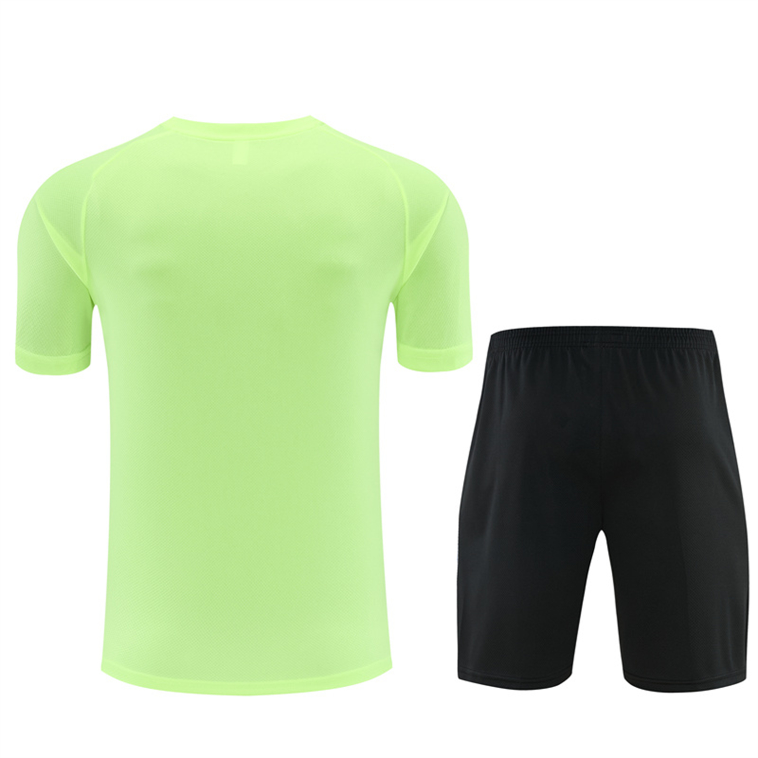 TKH-turbokithub-Atletico Madrid 26-27 Short-Sleeve Training Set - Green Top and Black Shorts