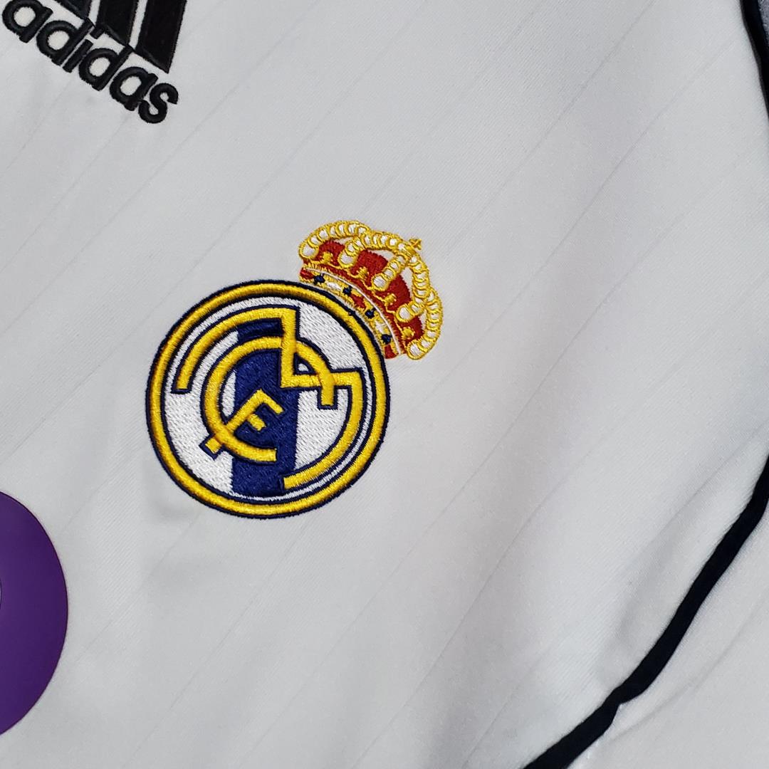 TKH-turbokithub-Retro Real Madrid 06-07 Home Long Sleeve Jersey