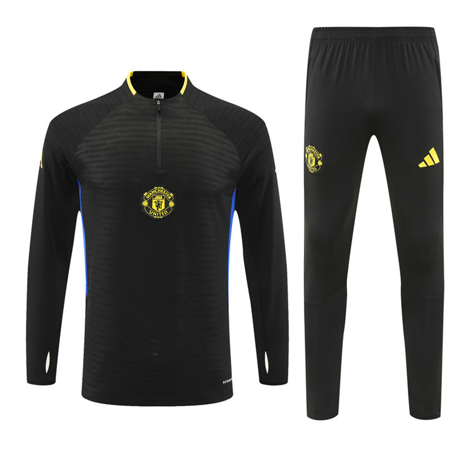 TKH-turbokithub-Manchester United 25-26 Long Sleeve Training Set - Black Top & Black Pants