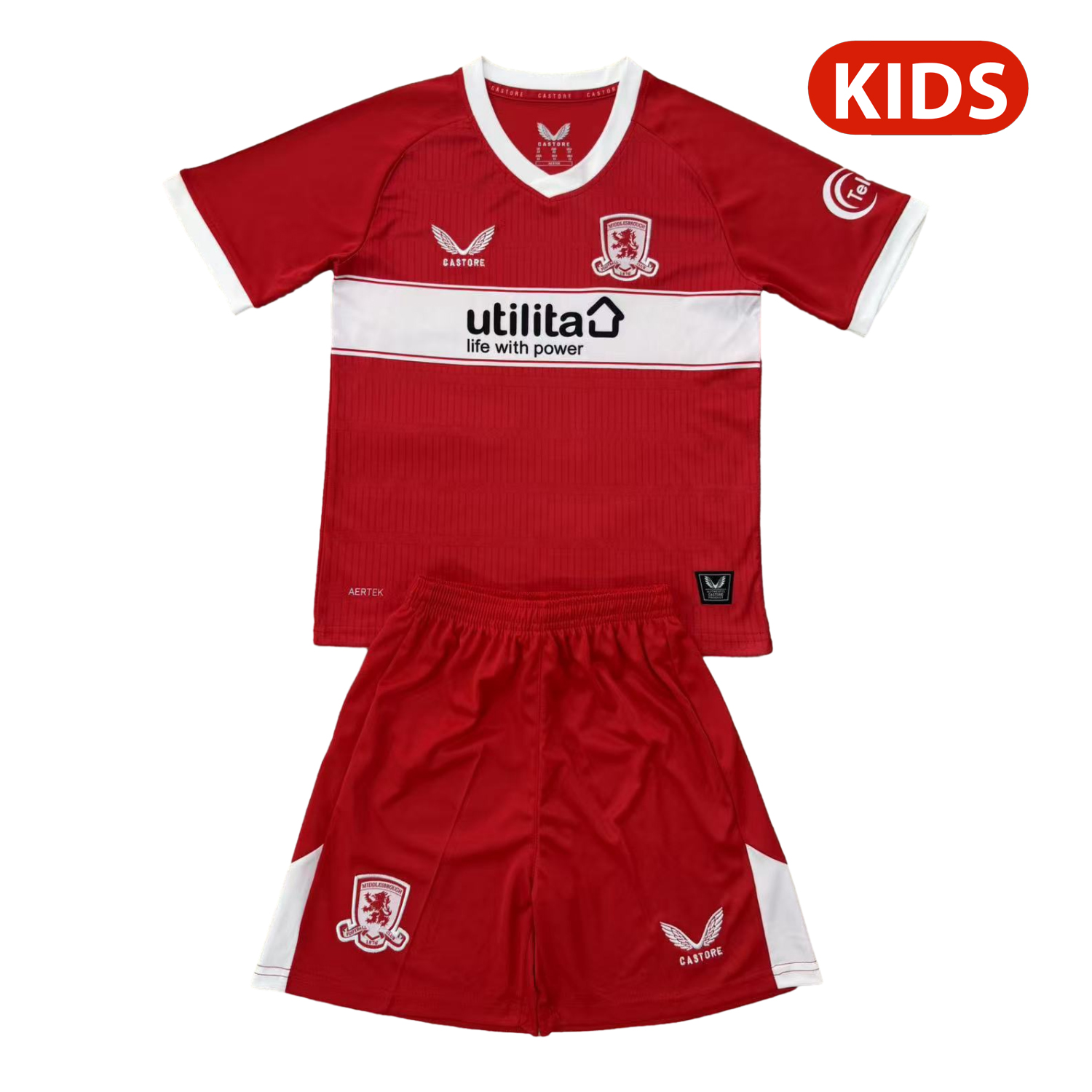 TKH-turbokithub-Middlesbrough 25-26 Home Kids Kit