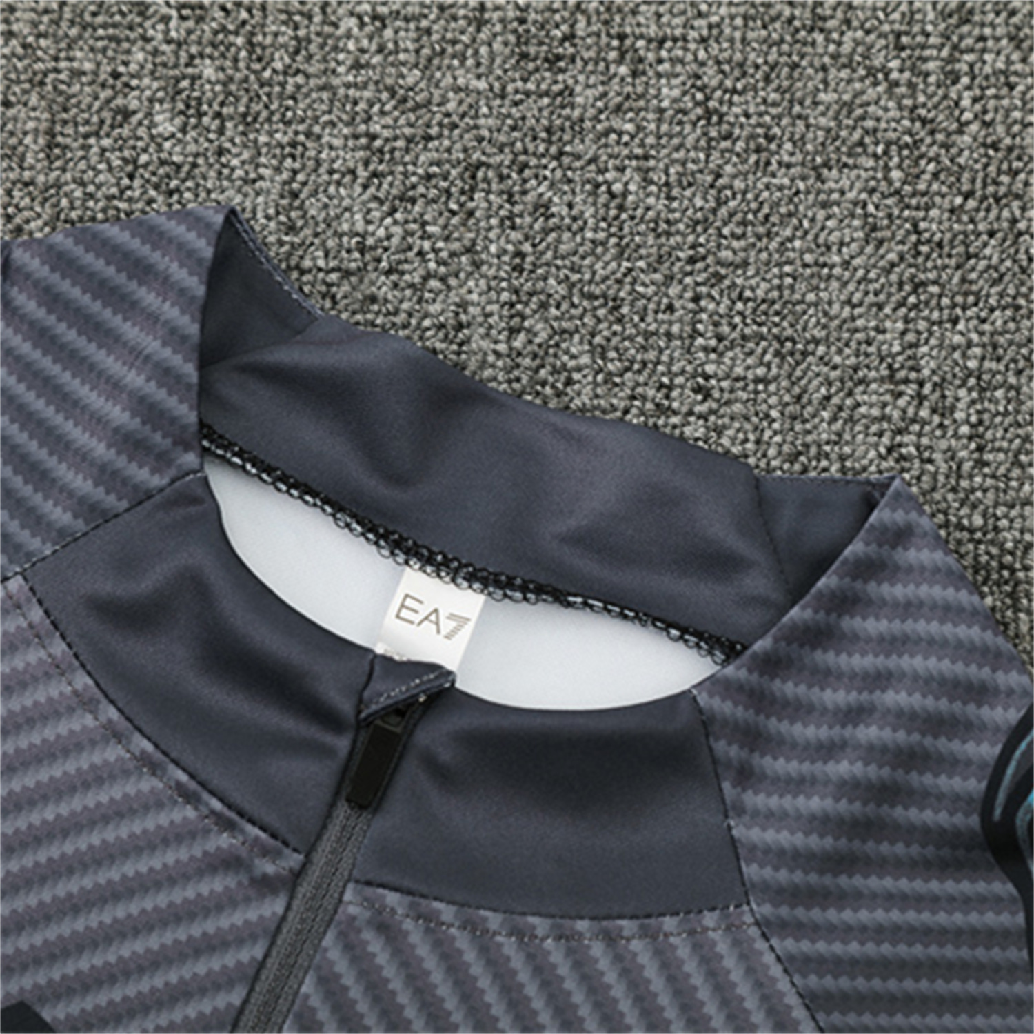 TKH-turbokithub-Napoli 25-26 Kids Long Sleeve Training Set - Gray Mecha Top & Black Pants