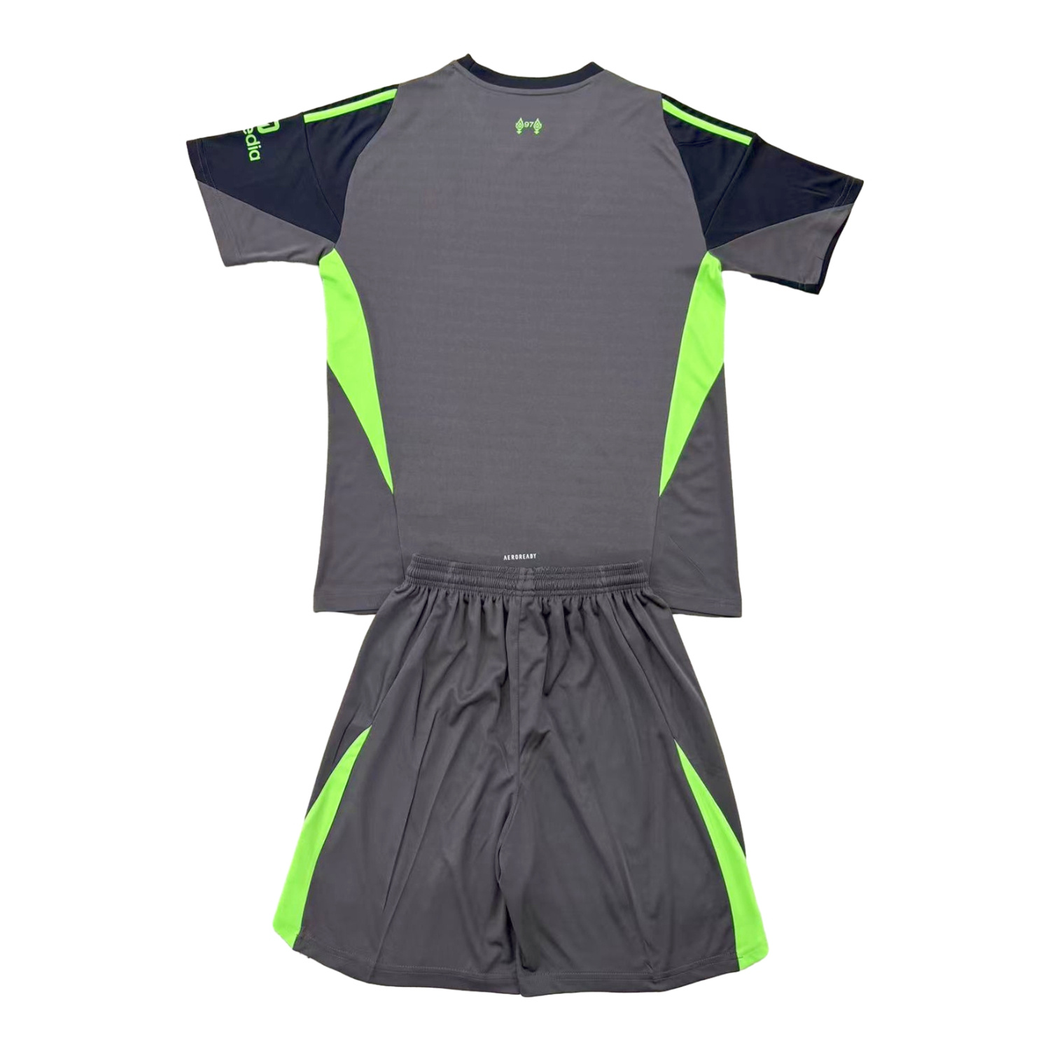 TKH-turbokithub-Liver.pool 25-26 Black Grey Goalkeeper Men's Adult Jersey Set - Fans Version