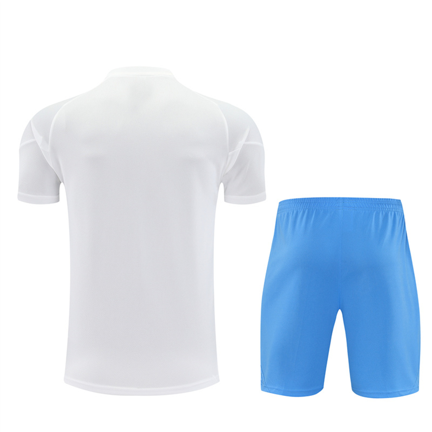 TKH-turbokithub-Real Madrid 25-26 Short-Sleeve Training Set - White Top and Sky Blue Shorts