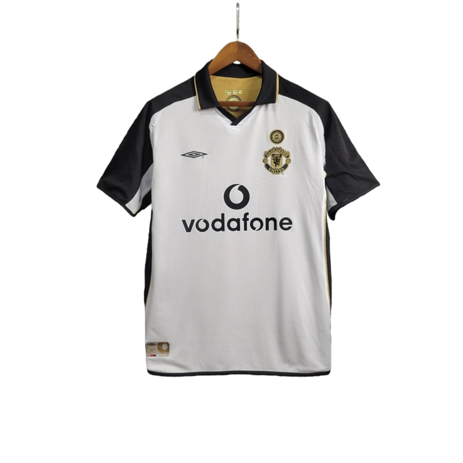 TKH-turbokithub-Retro Manchester United 01-02 100th Anniversary Special Edition Jersey - White & Gold