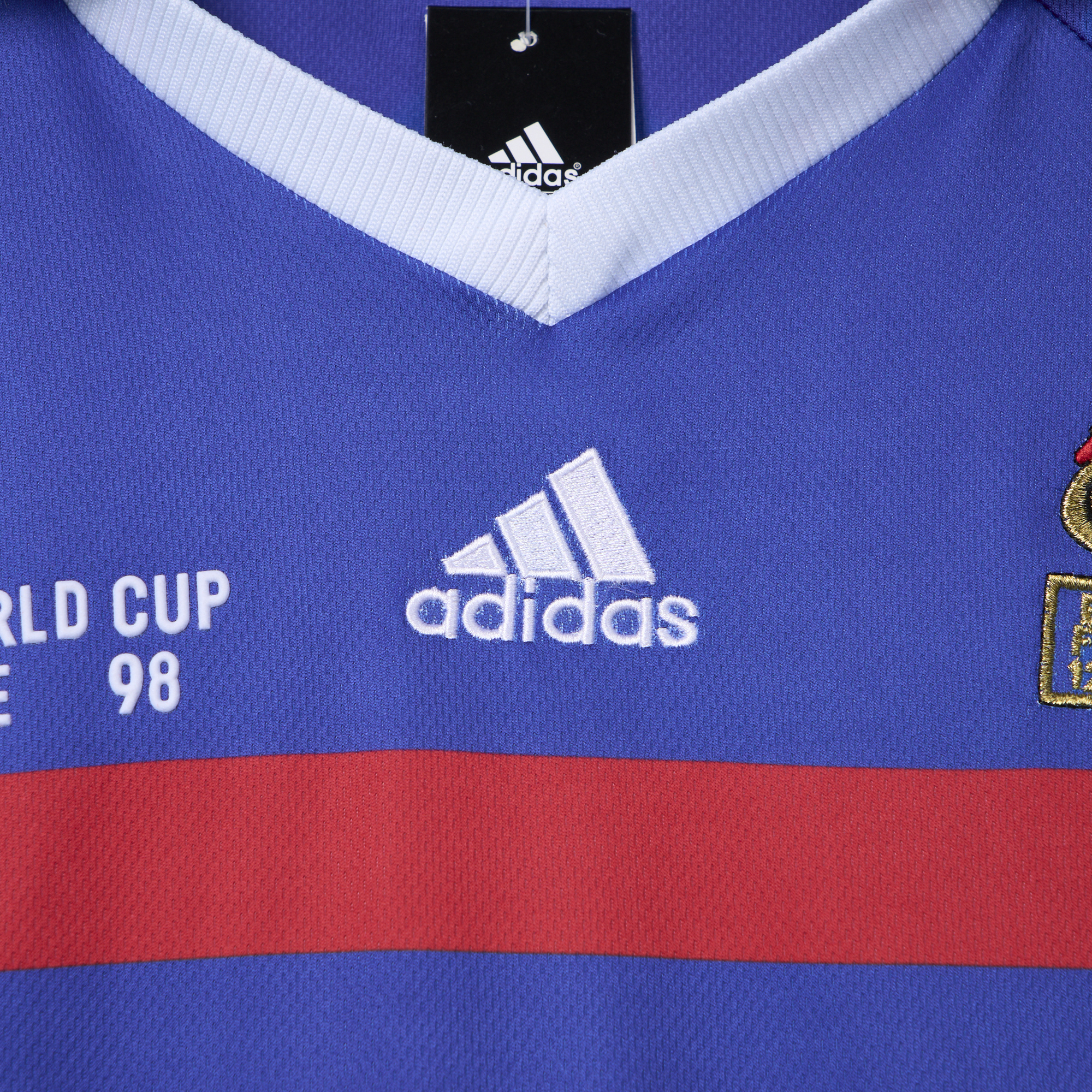 TKH-turbokithub-Retro France 1998 Home Stadium Jersey (with 1998 World Cup mark on right chest)