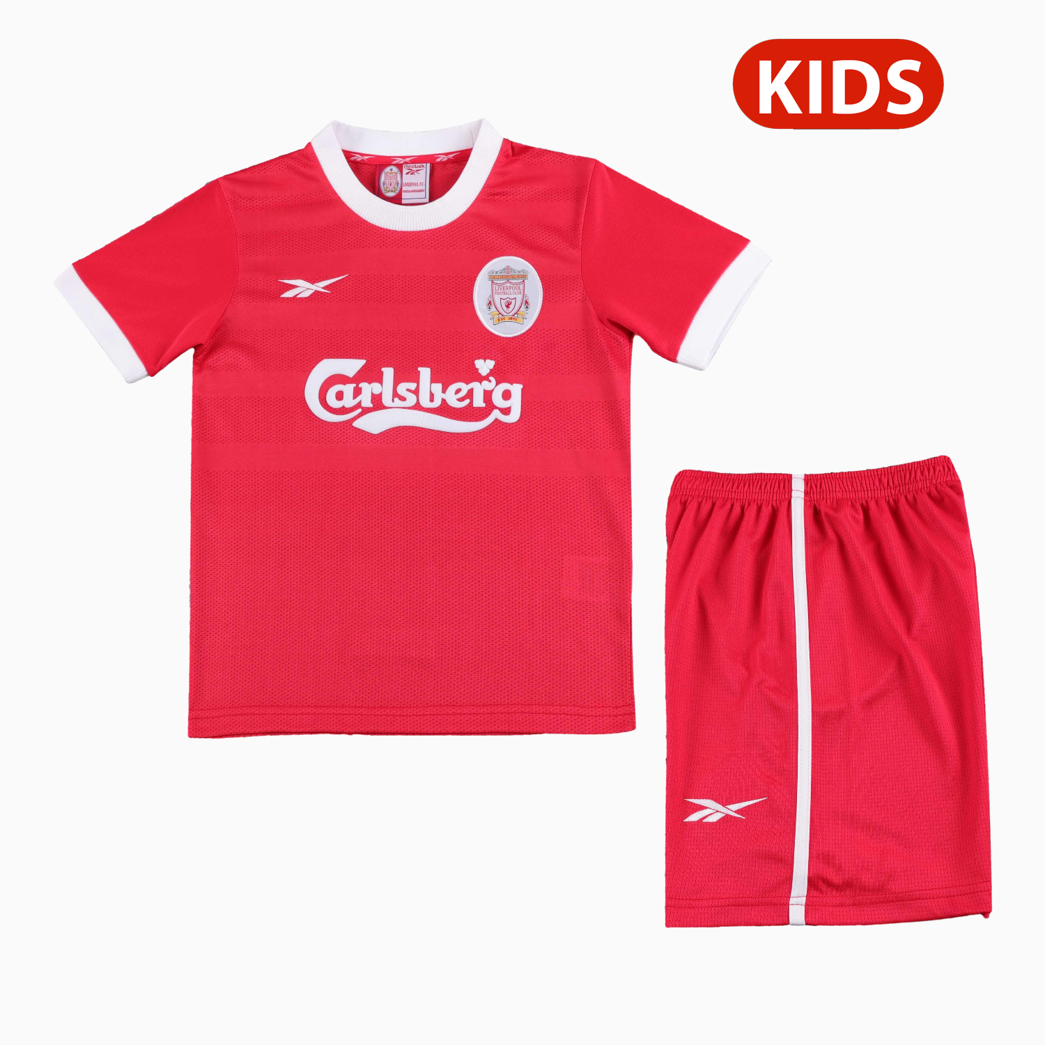 TKH-turbokithub-Retro Liver.pool 1997-98 Home Kids Kit