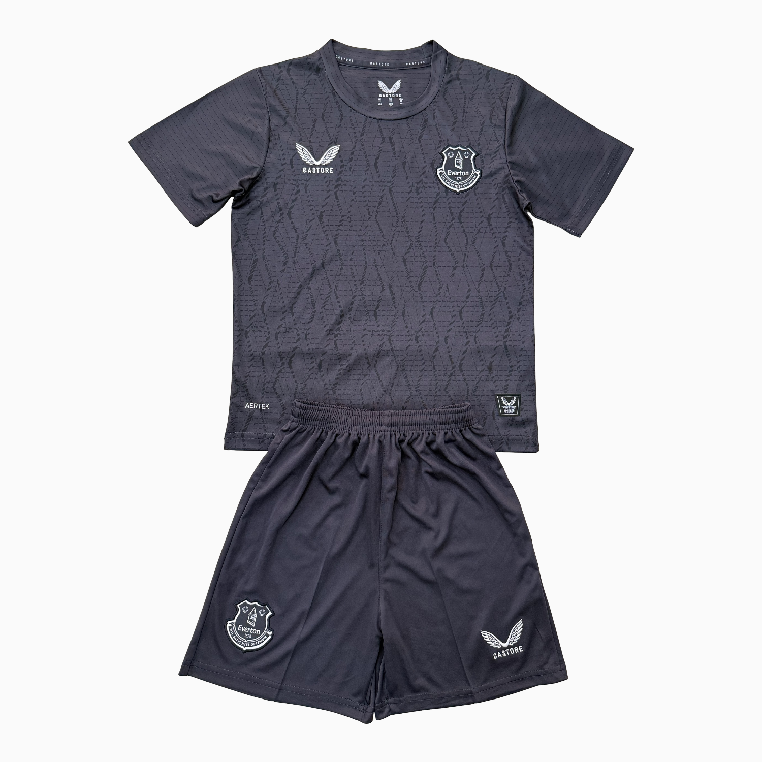 TKH-turbokithub-Everton 25-26 Gray Goalkeeper Kids Kit