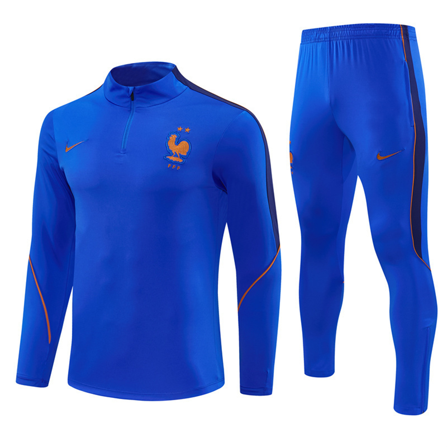 TKH-turbokithub-France 2026 Long Sleeve Training Set - Royal Blue Top & Pants