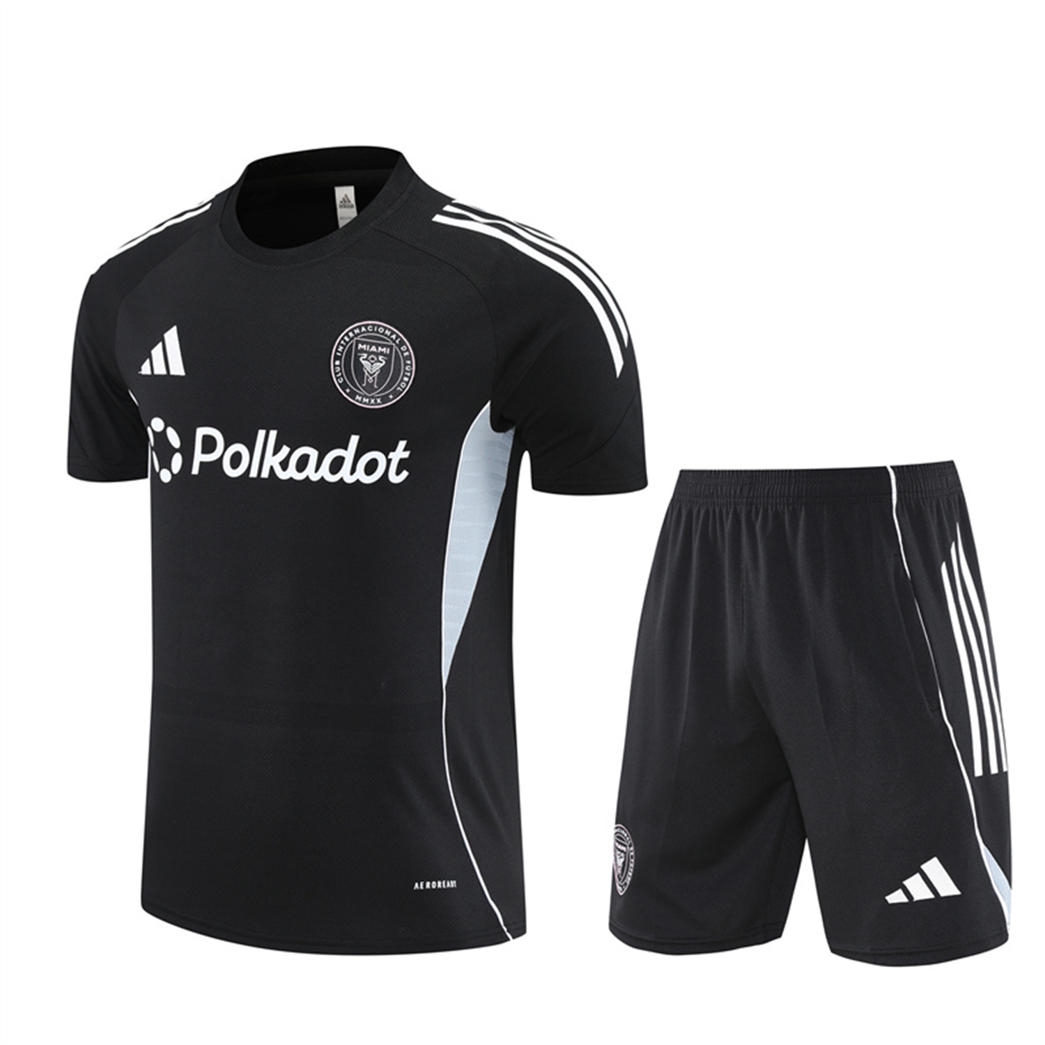 TKH-turbokithub-INT M.A.M 25-26 Short-Sleeve Training Set - Black Top and Shorts