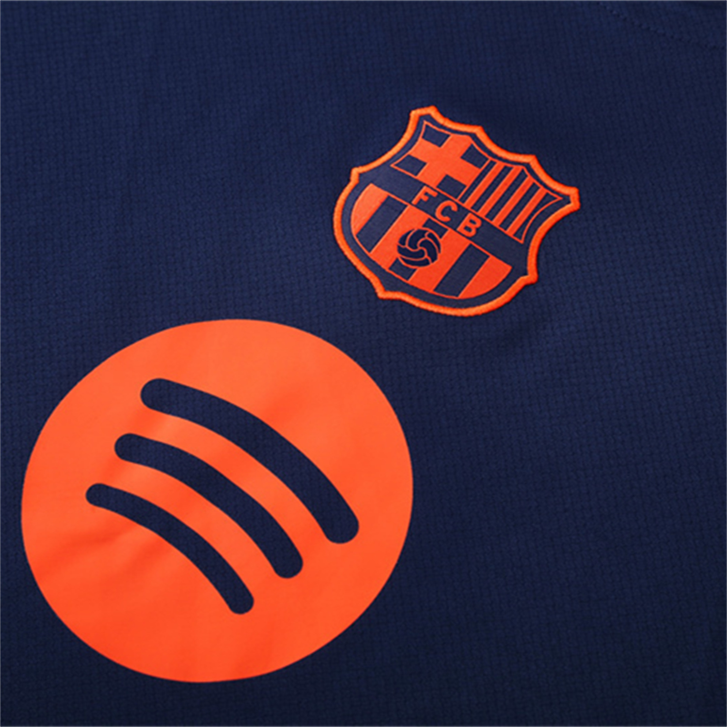 TKH-turbokithub-Barcelona 25-26 Kids Short-Sleeve Training Set - Royal Blue Top Orange Sponsor & Royal Blue Shorts