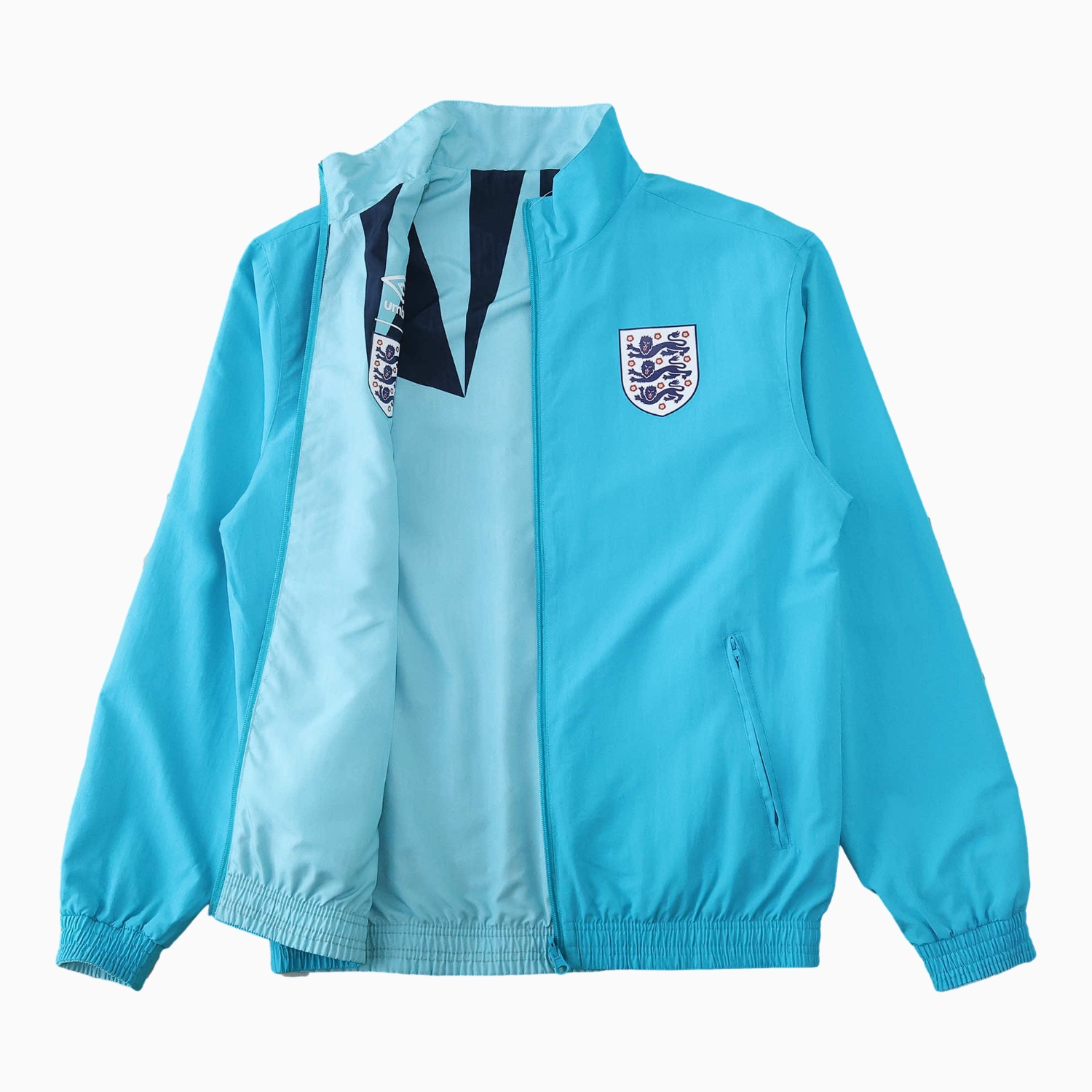 TKH-turbokithub-Retro England 1992 Double Sided Reversible Windbreaker - Blue & Green