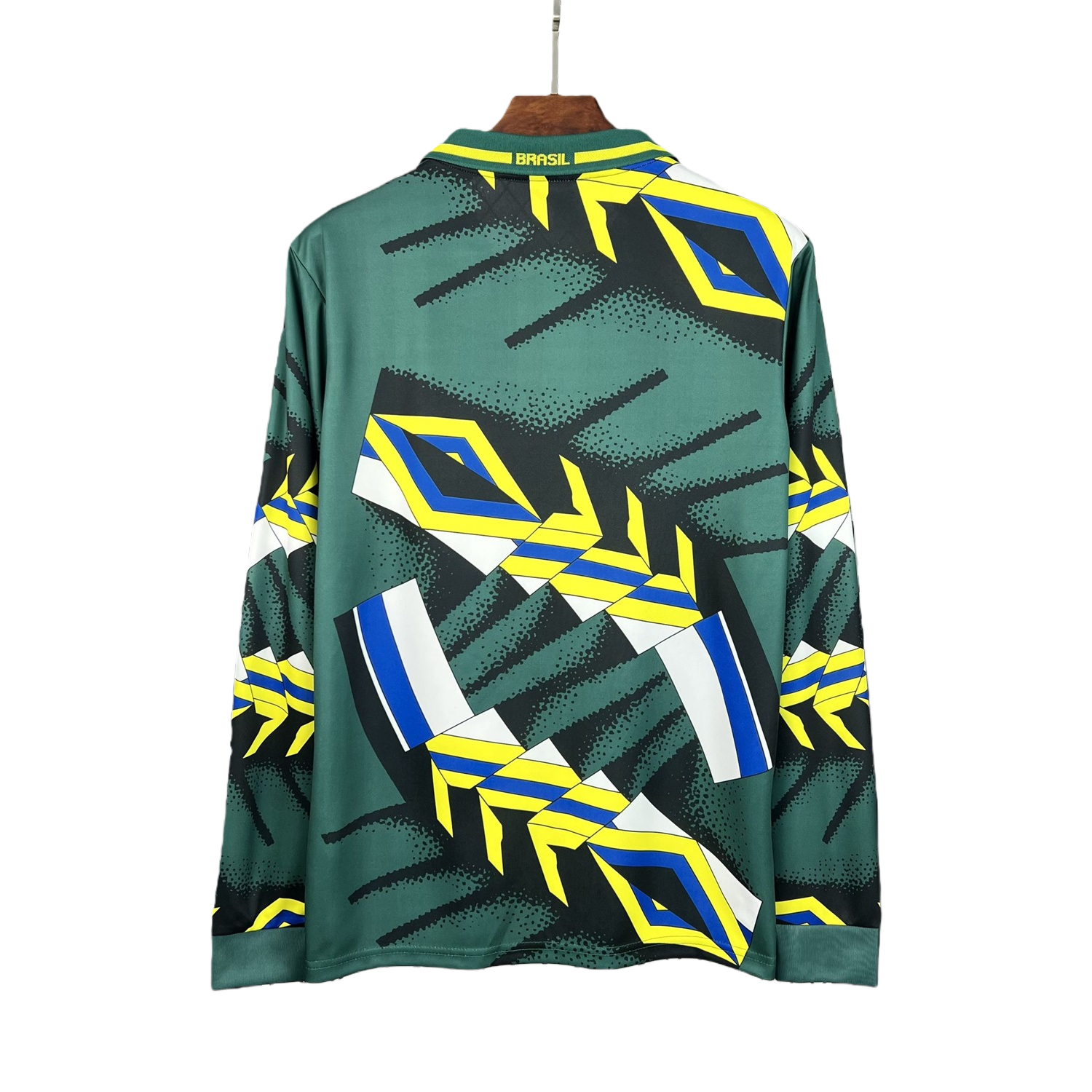 TKH-turbokithub-Retro Brazil 1994 Long Sleeves Goalkeeper Jersey