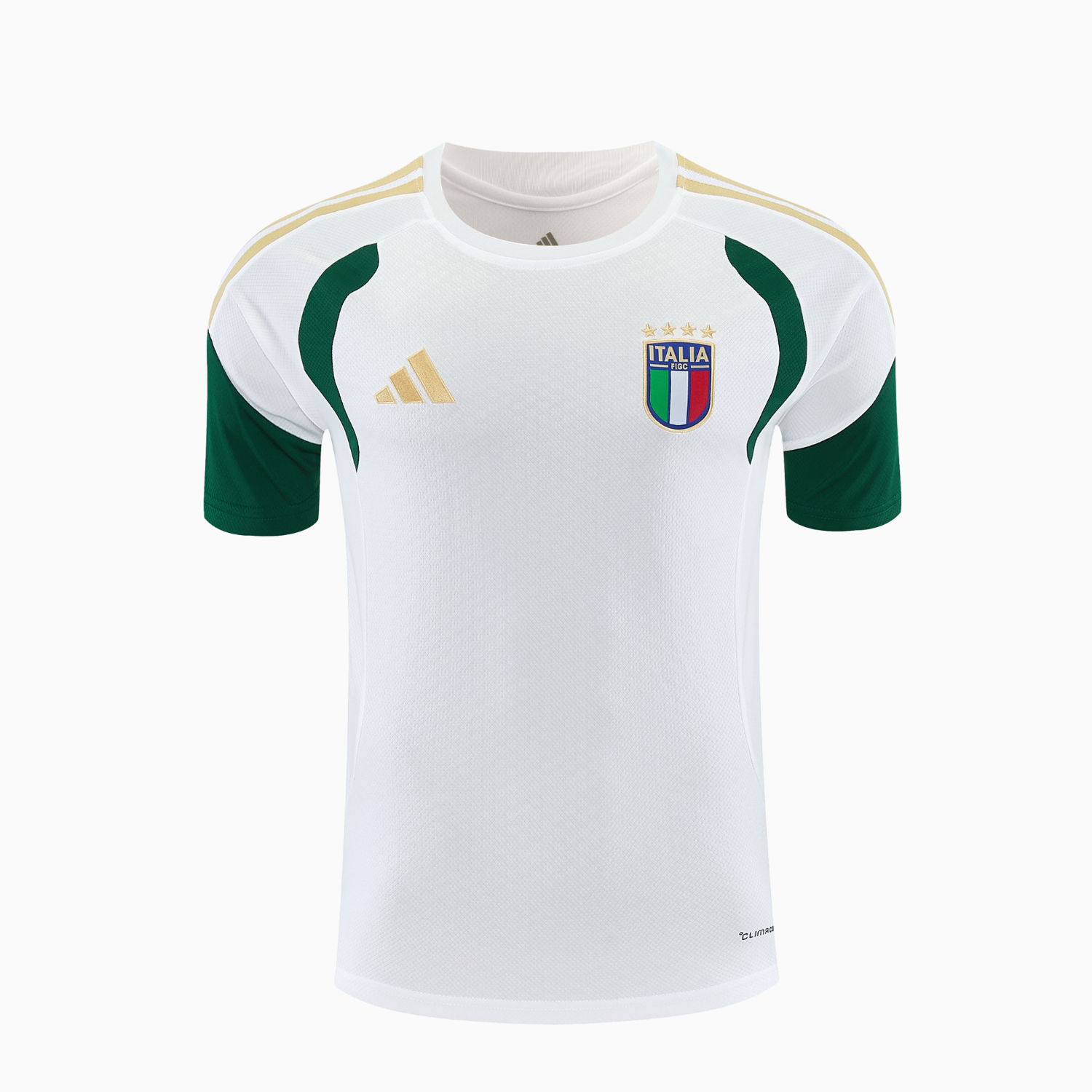 TKH-turbokithub-Italy 2026 Short-Sleeve Training Set - White With Green Accents Top & Green With White Pants