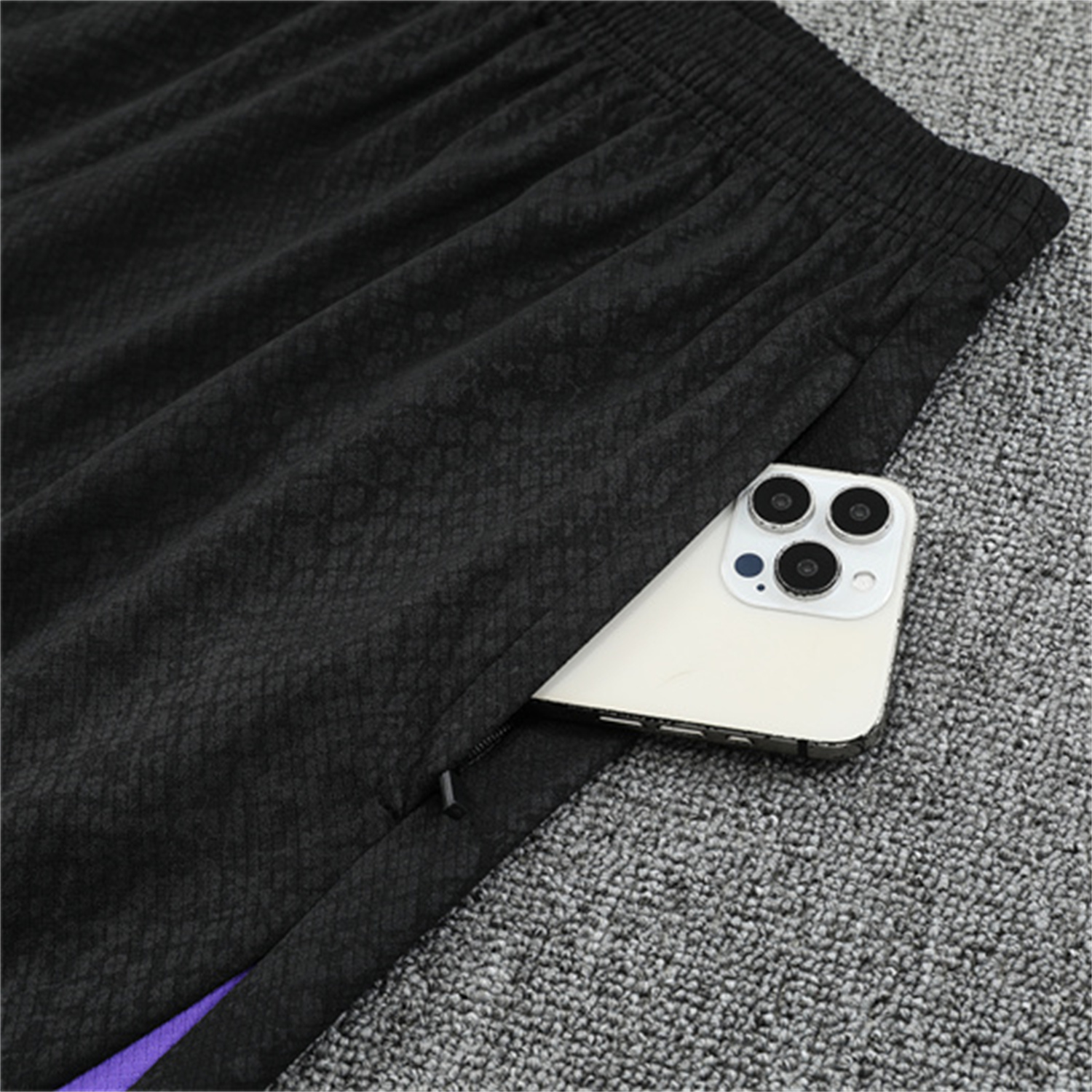 TKH-turbokithub-Barcelona 25-26 X KB Short-Sleeve Training Set - Purple Top & Black Shorts
