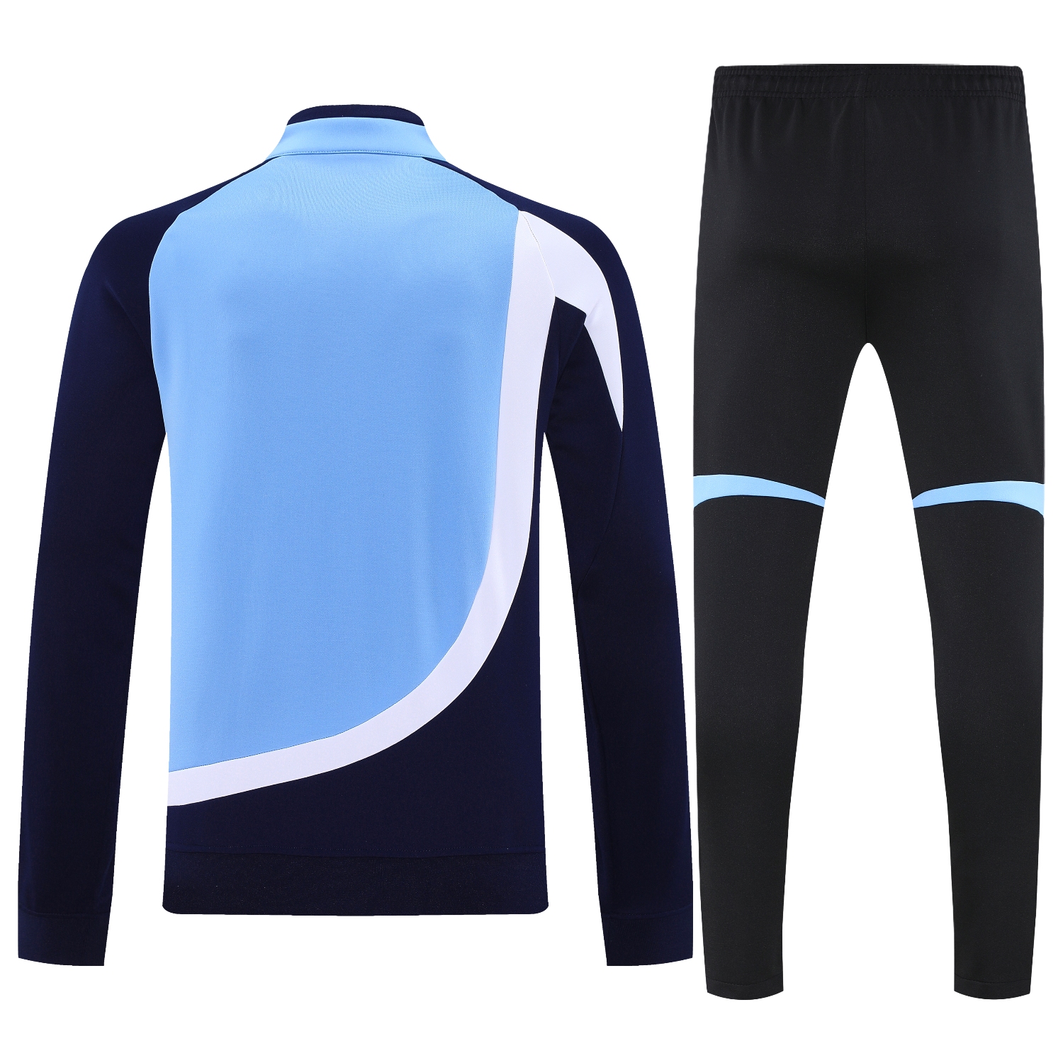 TKH-turbokithub-Real Madrid 25-26 Throwback Jacket Training Tracksuit - Blue Jackets & Black Pants