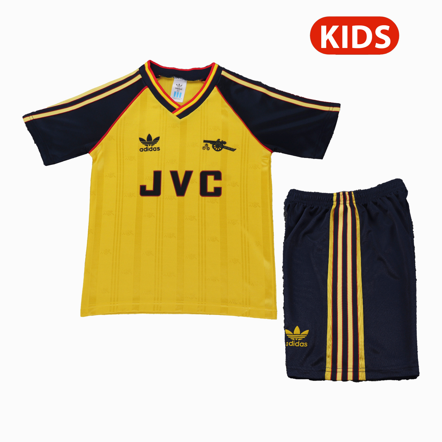 TKH-turbokithub-Retro Arsenal 1988-90 Away Kids Kit