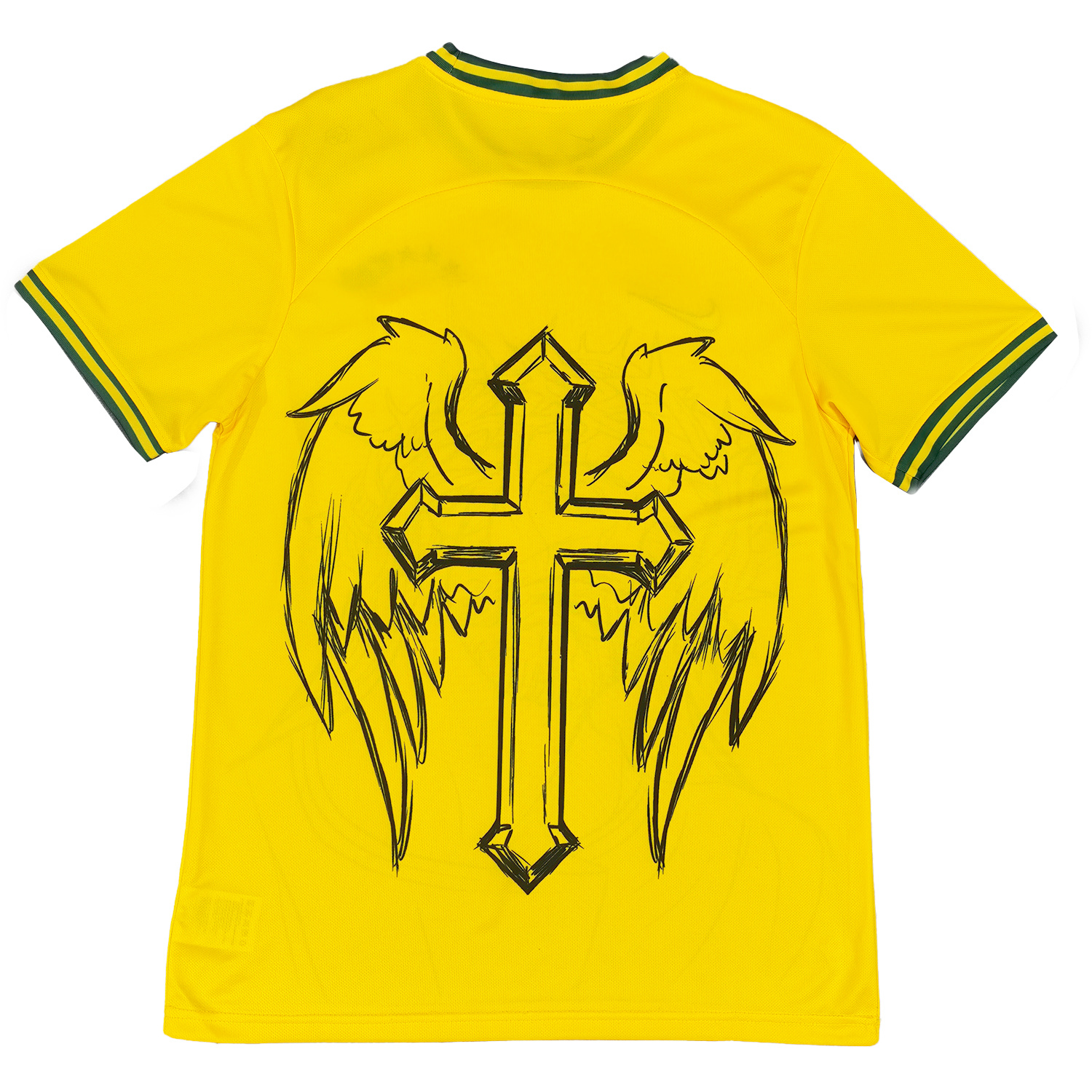 TKH-turbokithub-Brazil 25-26 Jesus And Angel Cross Yellow Jersey - Fans Version
