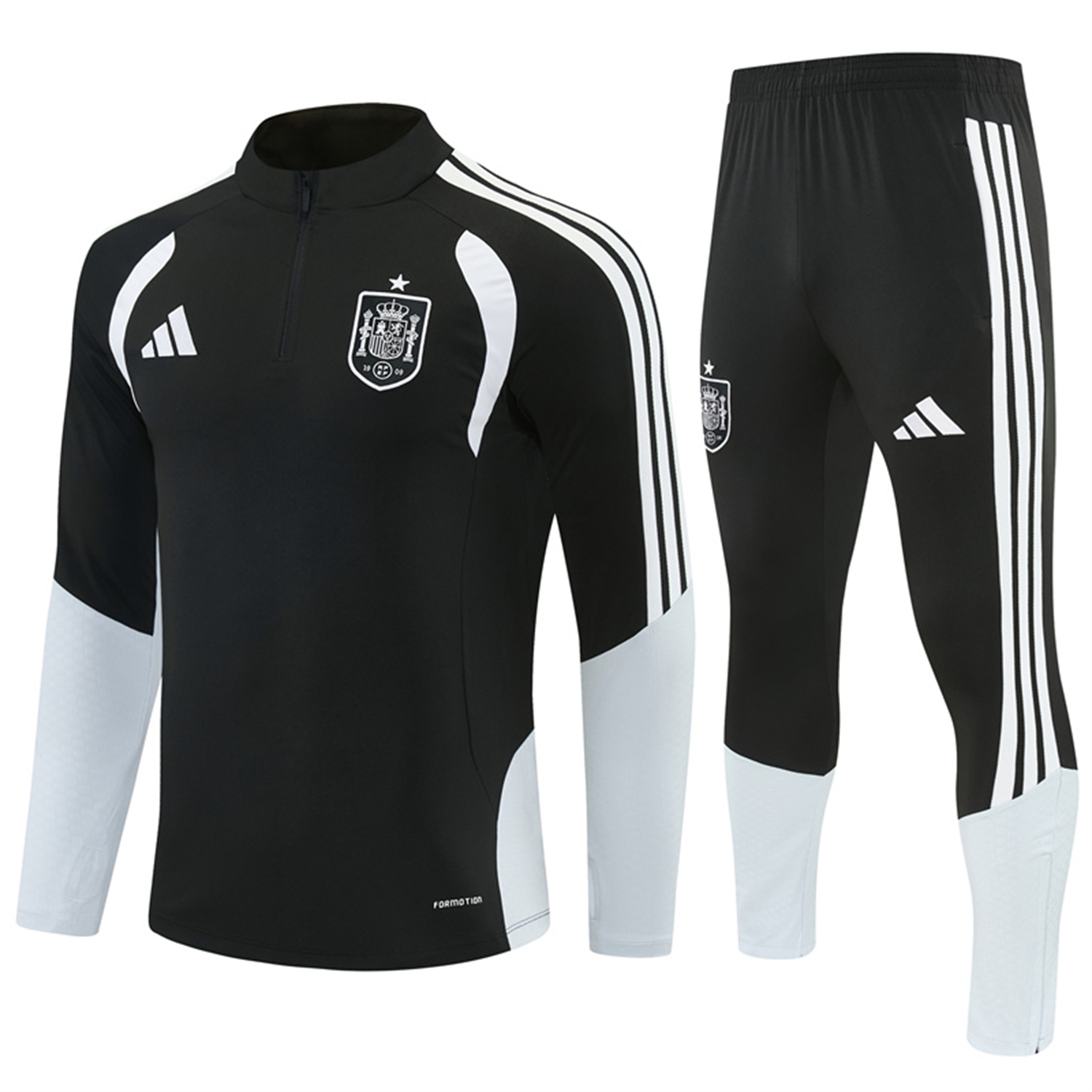 TKH-turbokithub-Spain 2026 Long Sleeve Training Set - Black Top & Black Pants