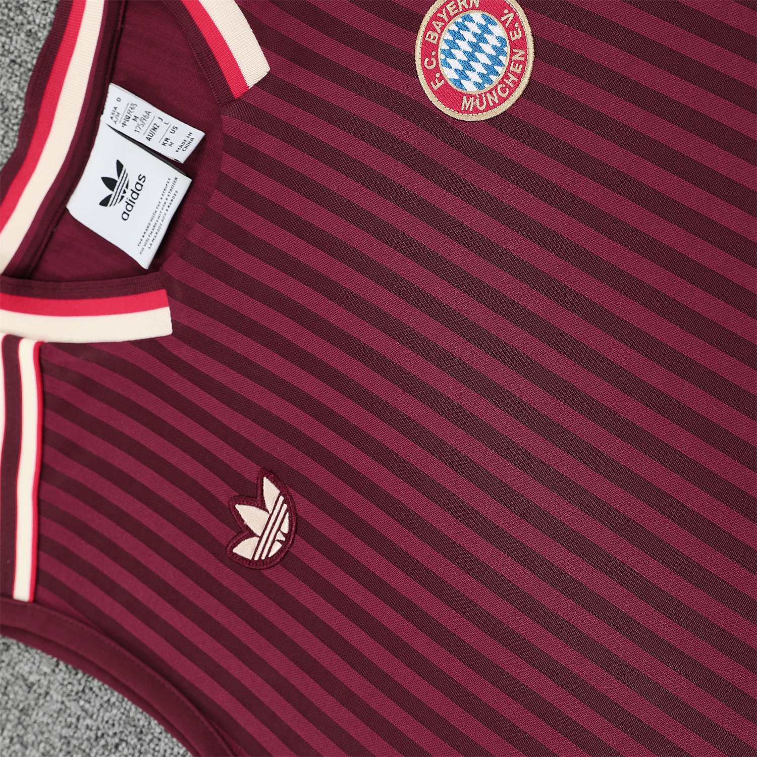TKH-turbokithub-Bayern Munich 25-26 Vest Training Set - Wine Red Lines Vest & Wine Red Lines Shorts