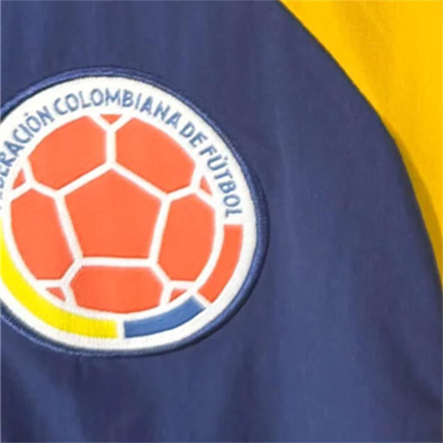 TKH-turbokithub-Colombia 2026 Retro Style Windbreaker Jacket - Dark Blue With Yellow Stripes