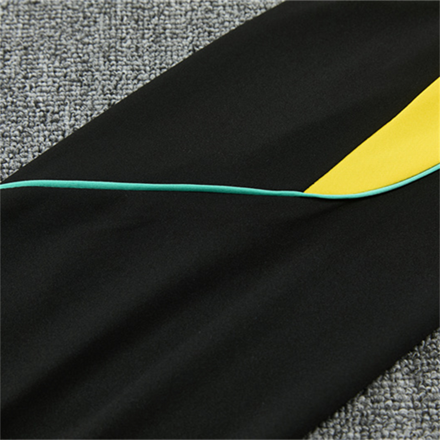 TKH-turbokithub-Brazil X JD 2026 Long Sleeves Training Set - Black Top And Black Yellow Pants