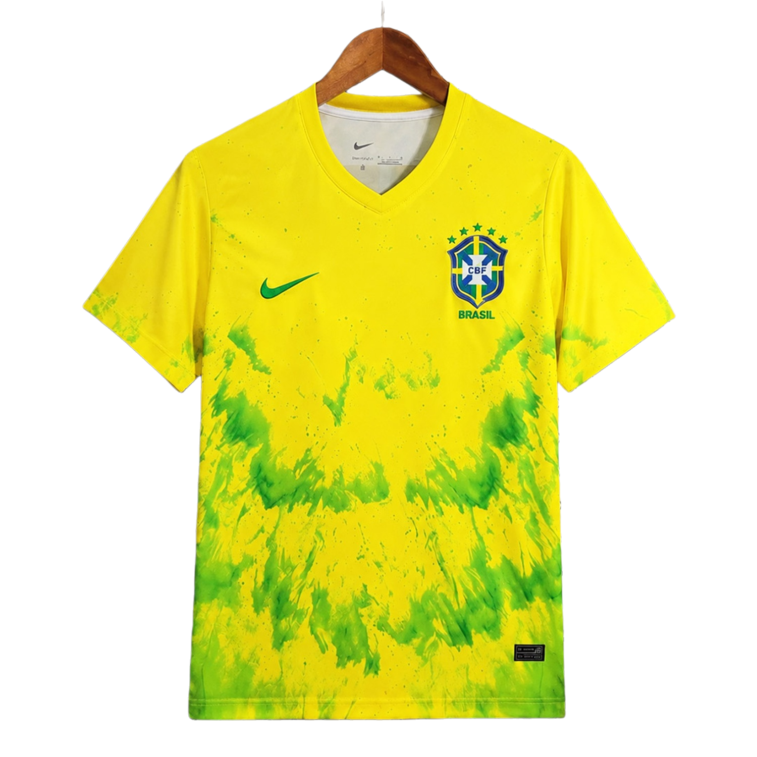 TKH-turbokithub-Brazil 2026 Yellow With Green Splatter Special Jersey - Fans Version