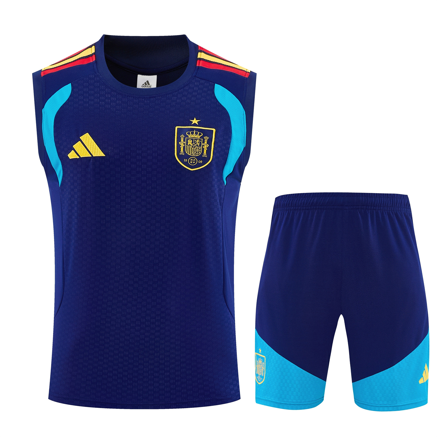 TKH-turbokithub-Spain 2026 Vest Training Set - Dark Blue Vest and Shorts