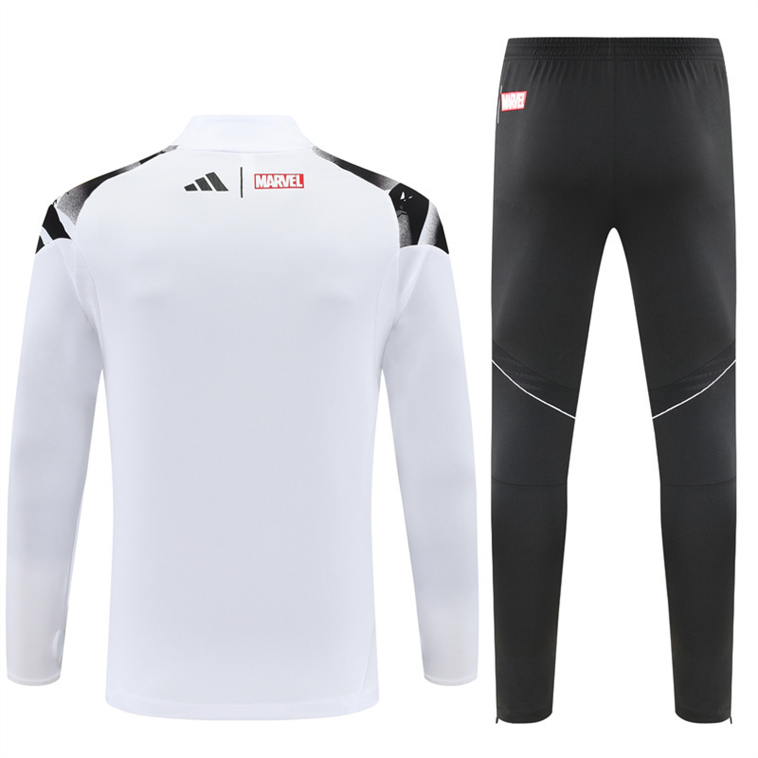 TKH-turbokithub-Real Madrid 25-26 Long Sleeve Training Set - White Top & Black Pants
