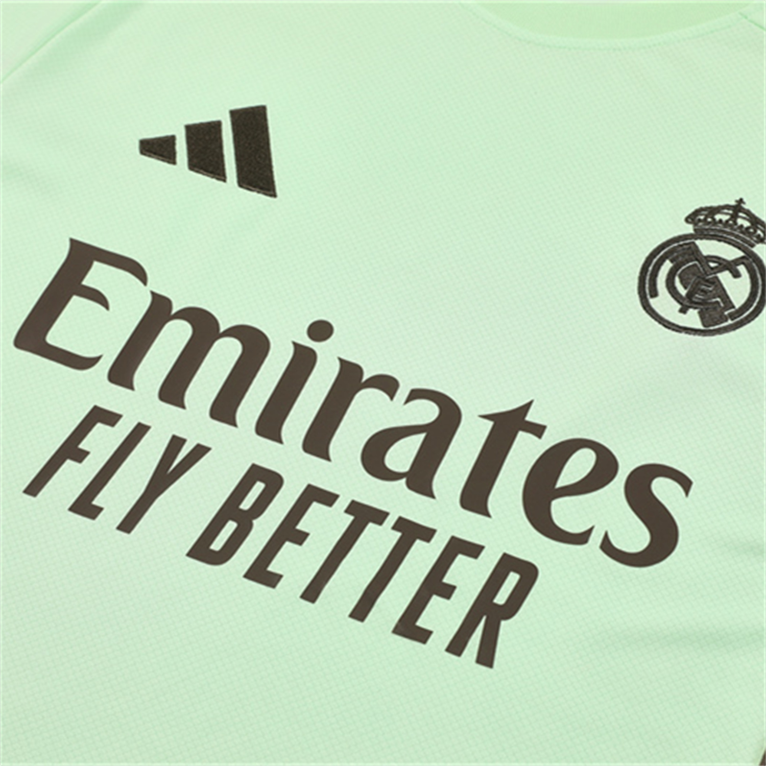 TKH-turbokithub-Real Madrid 25-26 Kids Short-Sleeve Training Set - Light Green Top and Dark Khaki Shorts