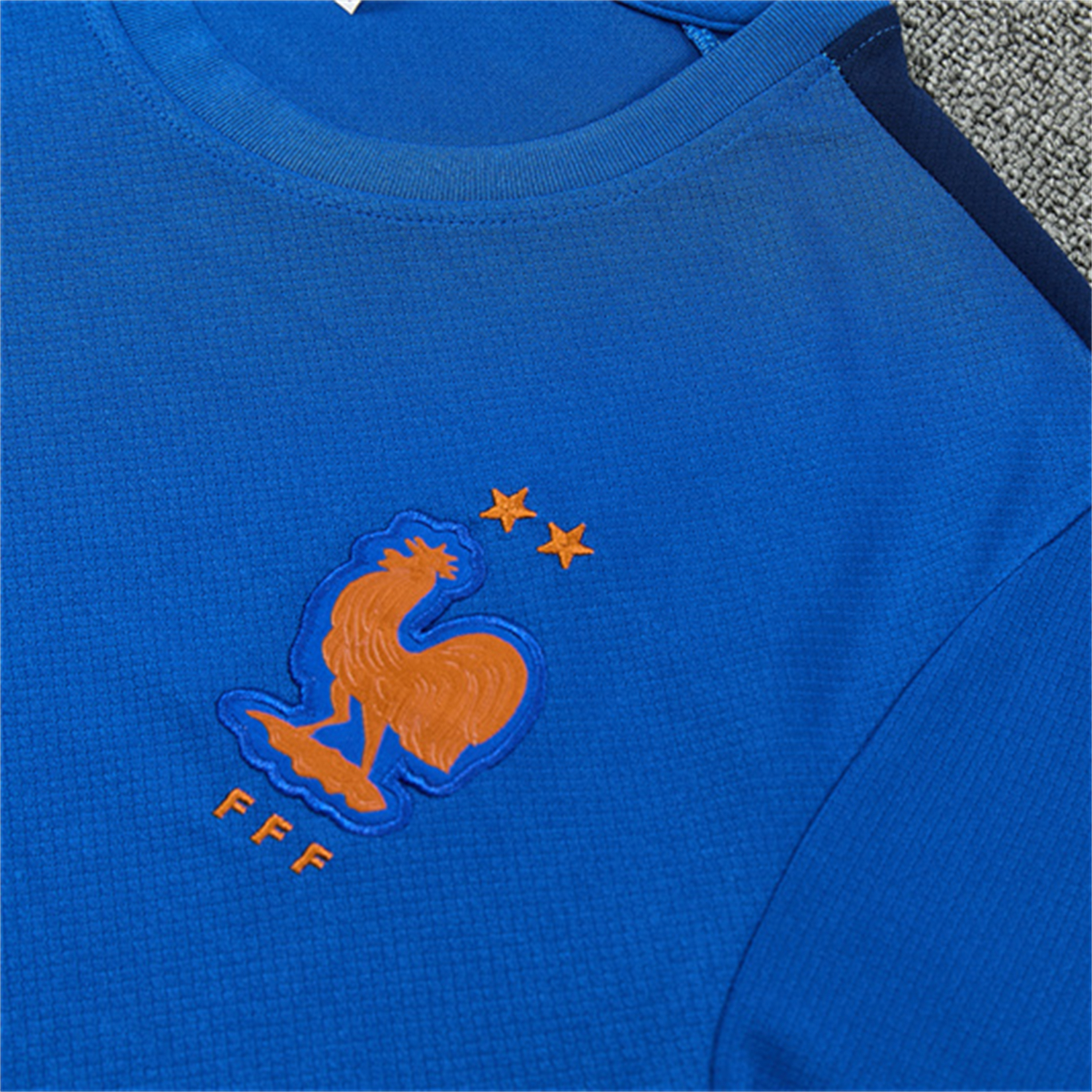 TKH-turbokithub-France 2026 Short-Sleeve Training Set - Blue Top & Shorts
