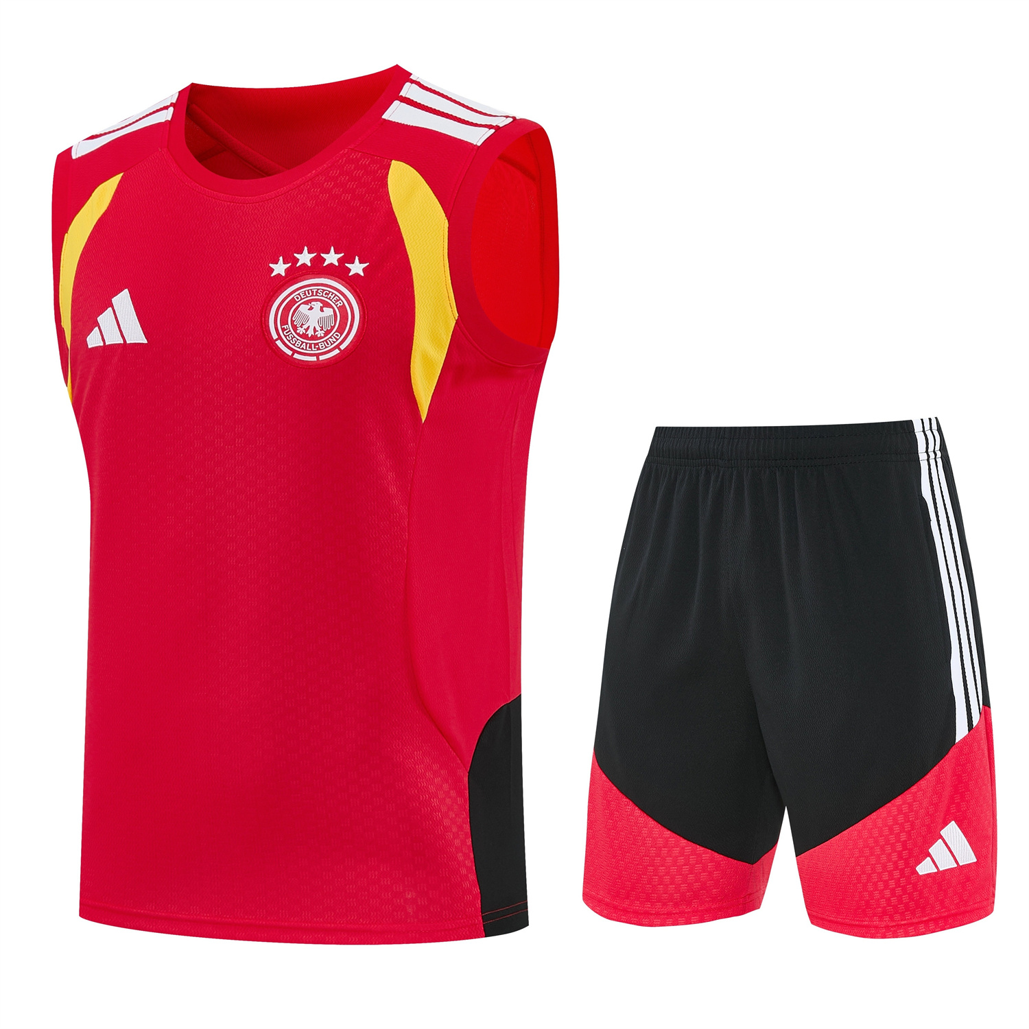 TKH-turbokithub-Germany 2026 Vest Training Set - Red Vest and Black Shorts