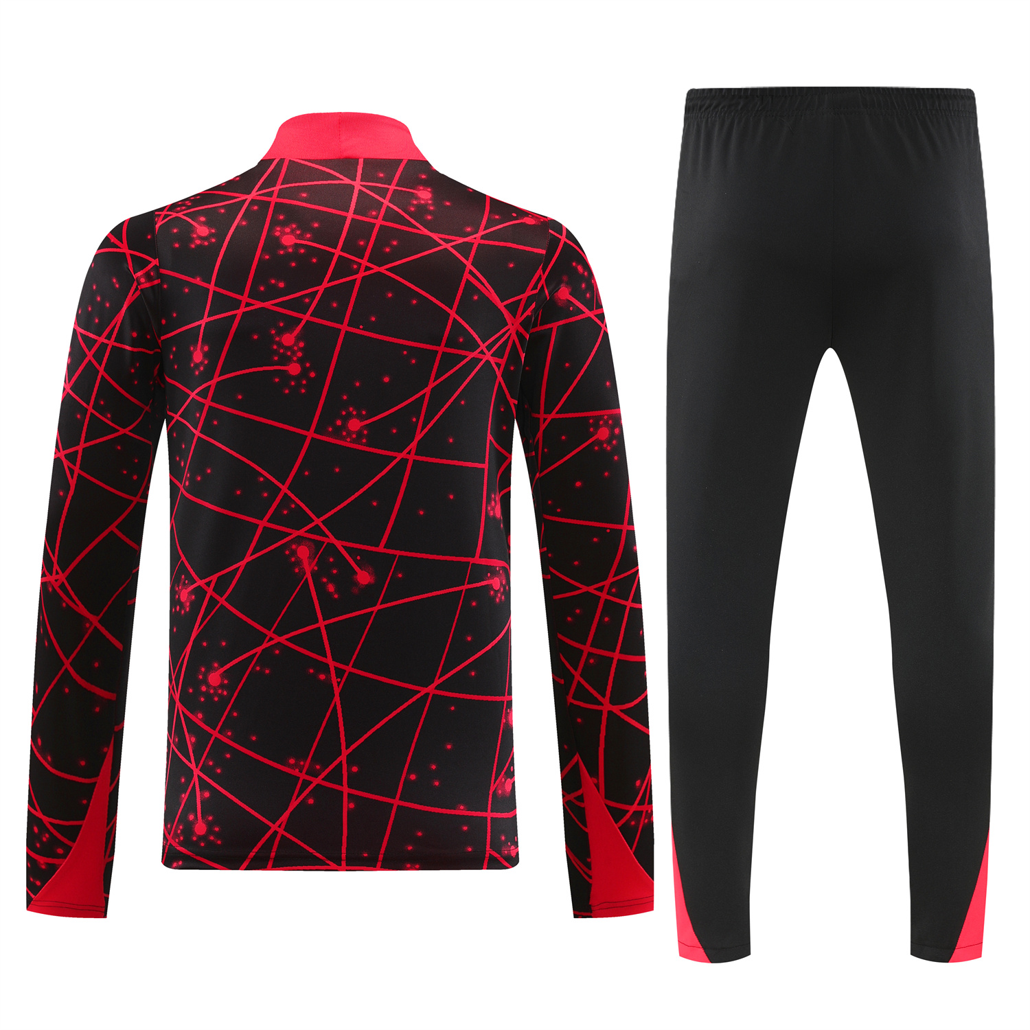 TKH-turbokithub-Atletico Madrid 25-26 Long Sleeves Training Set - Red Top & Black Pants