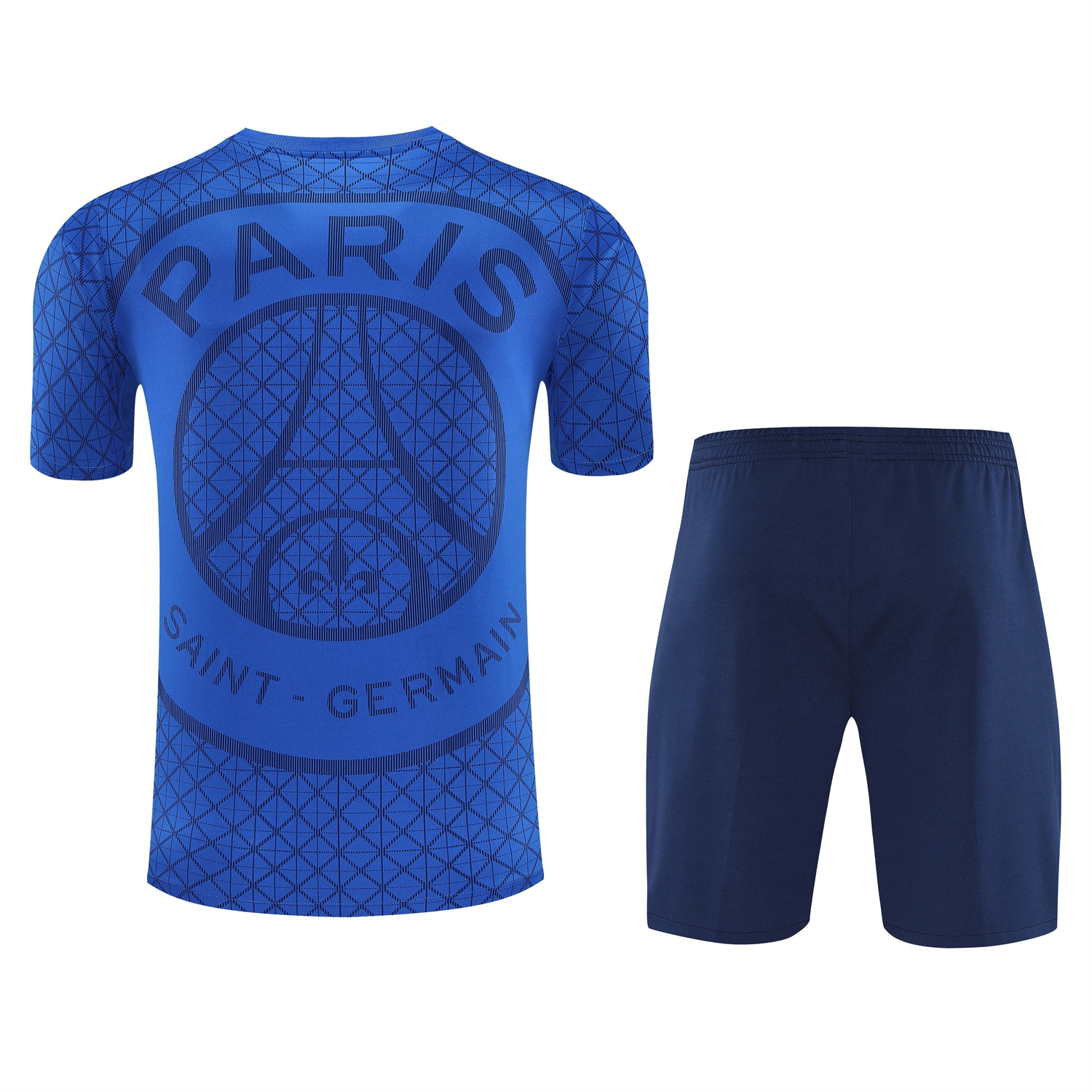 TKH-turbokithub-Paris Saint-Germain PSG 25-26 Short-Sleeve Training Set - Blue Top & Deep Blue Shorts