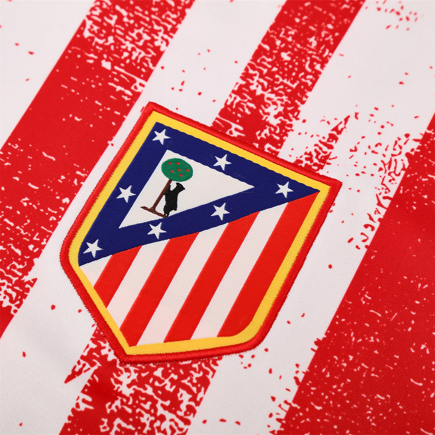 TKH-turbokithub-Atletico Madrid Short-Sleeve Training Set - Red White Top & Blue Shorts