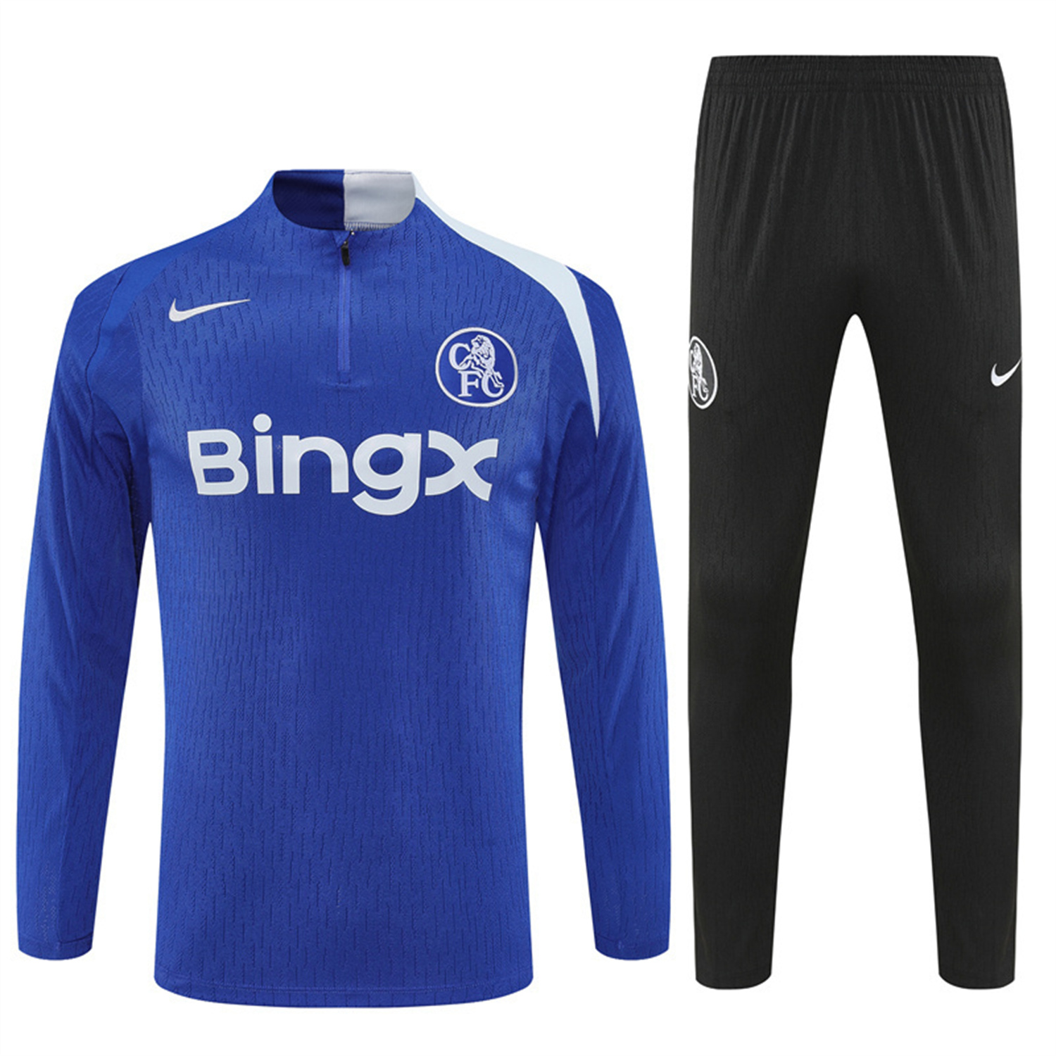 TKH-turbokithub-C.H.E.L.S.E.A 25-26 Long Sleeve Training Set - Player Version - Blue Top and Black Pants