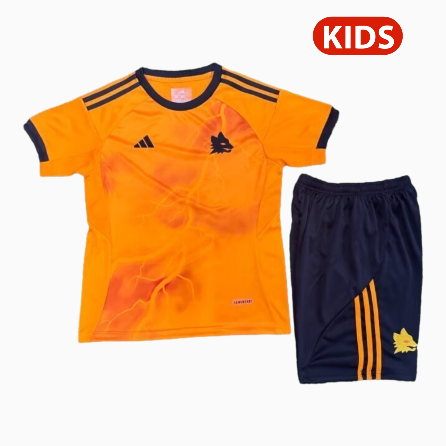 TKH-turbokithub-AS Roma 25-26 Away Unsponsored Kids Kit