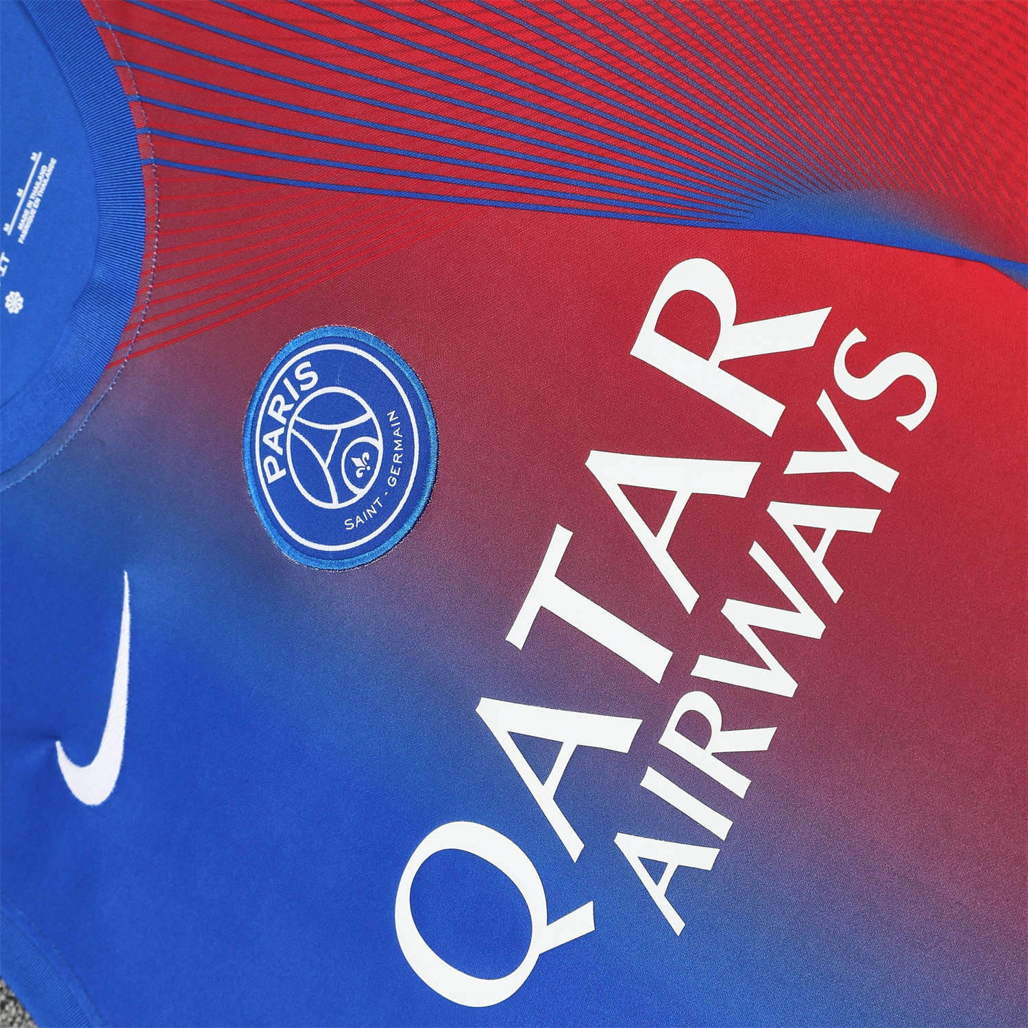 TKH-turbokithub-Paris Saint-Germain PSG 25-26 Vest Training Set - Red And Blue Lines Vest & Blue Shorts