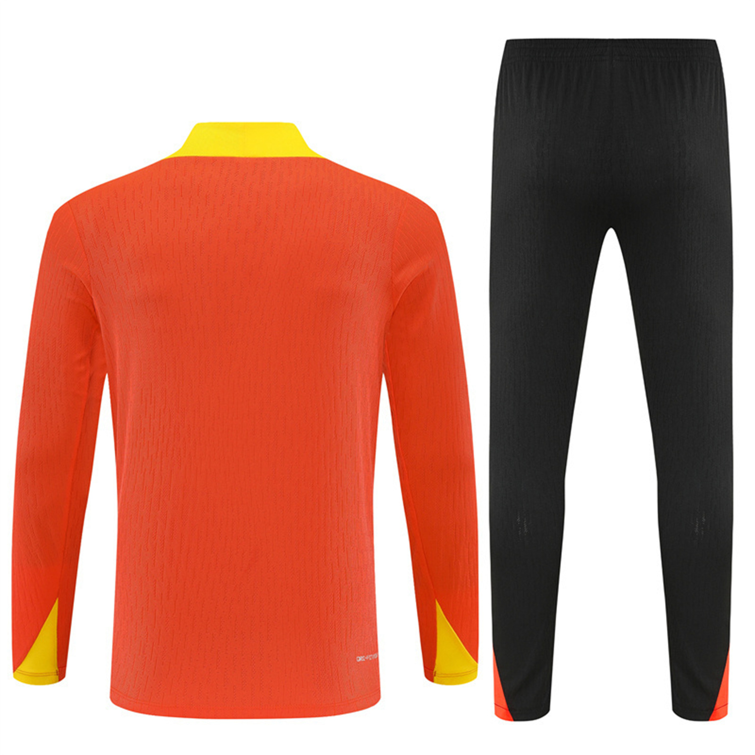 TKH-turbokithub-Brazil 25-26 Kids Long Sleeve Training Set - Player Version - Orange Top and Black Pants