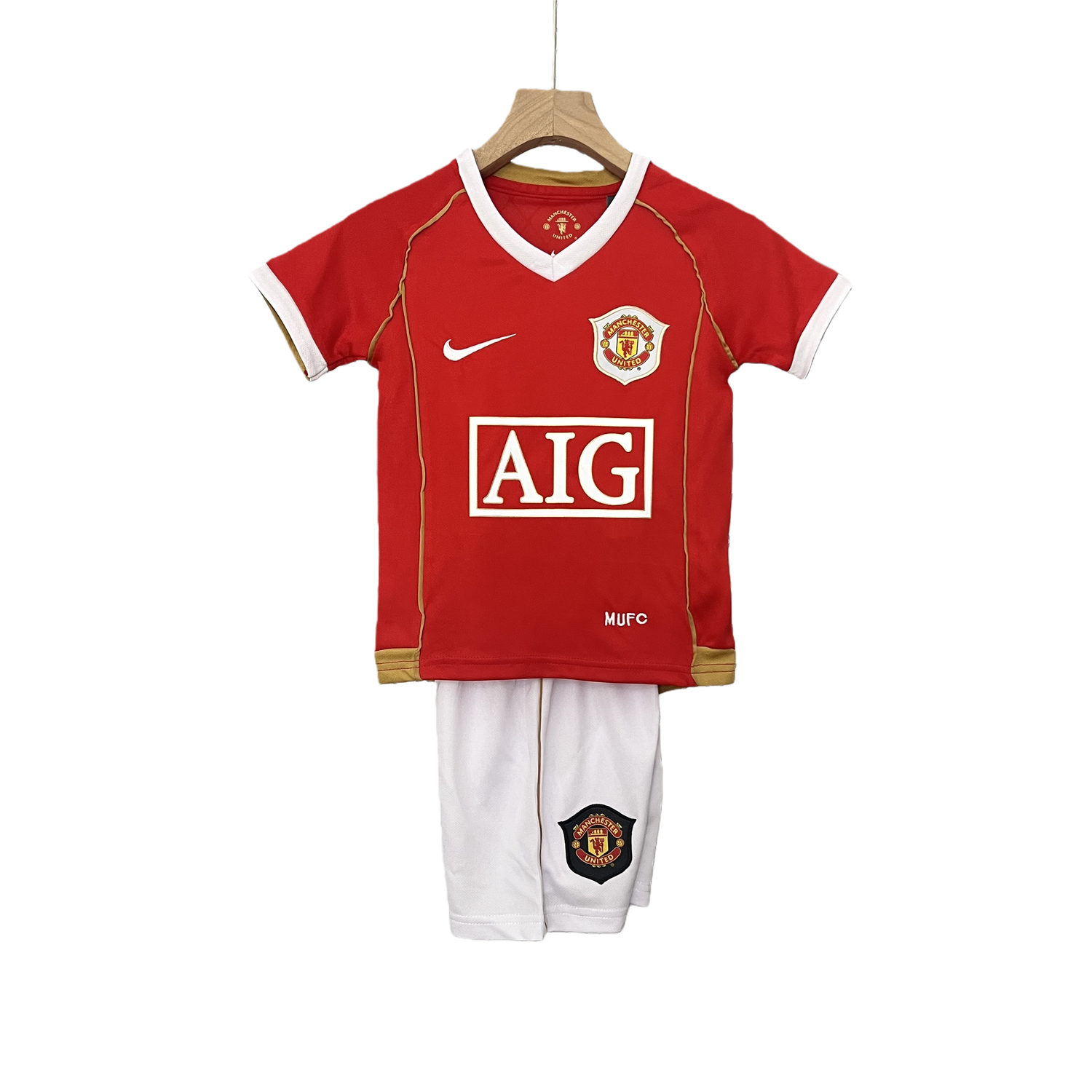 TKH-turbokithub-Retro Manchester United 2006-07 Home Stadium Kids Kit