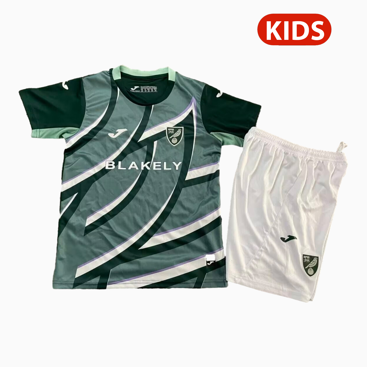 TKH-turbokithub-Norwich City 25-26 Away Kids Kit
