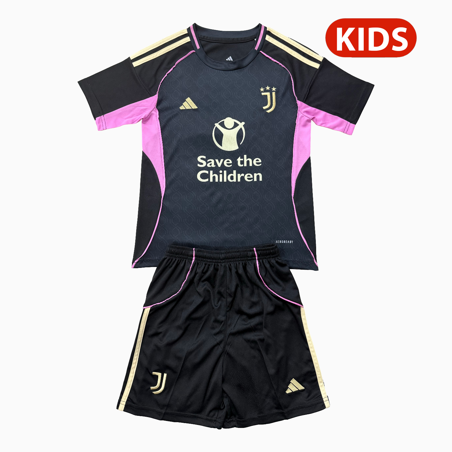 TKH-turbokithub-Juventus 25-26 Black Concept Kids Kit