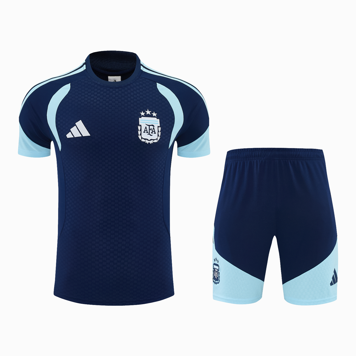 TKH-turbokithub-Argentina 2026 Short-Sleeve Training Set - Dark Blue Top and Shorts