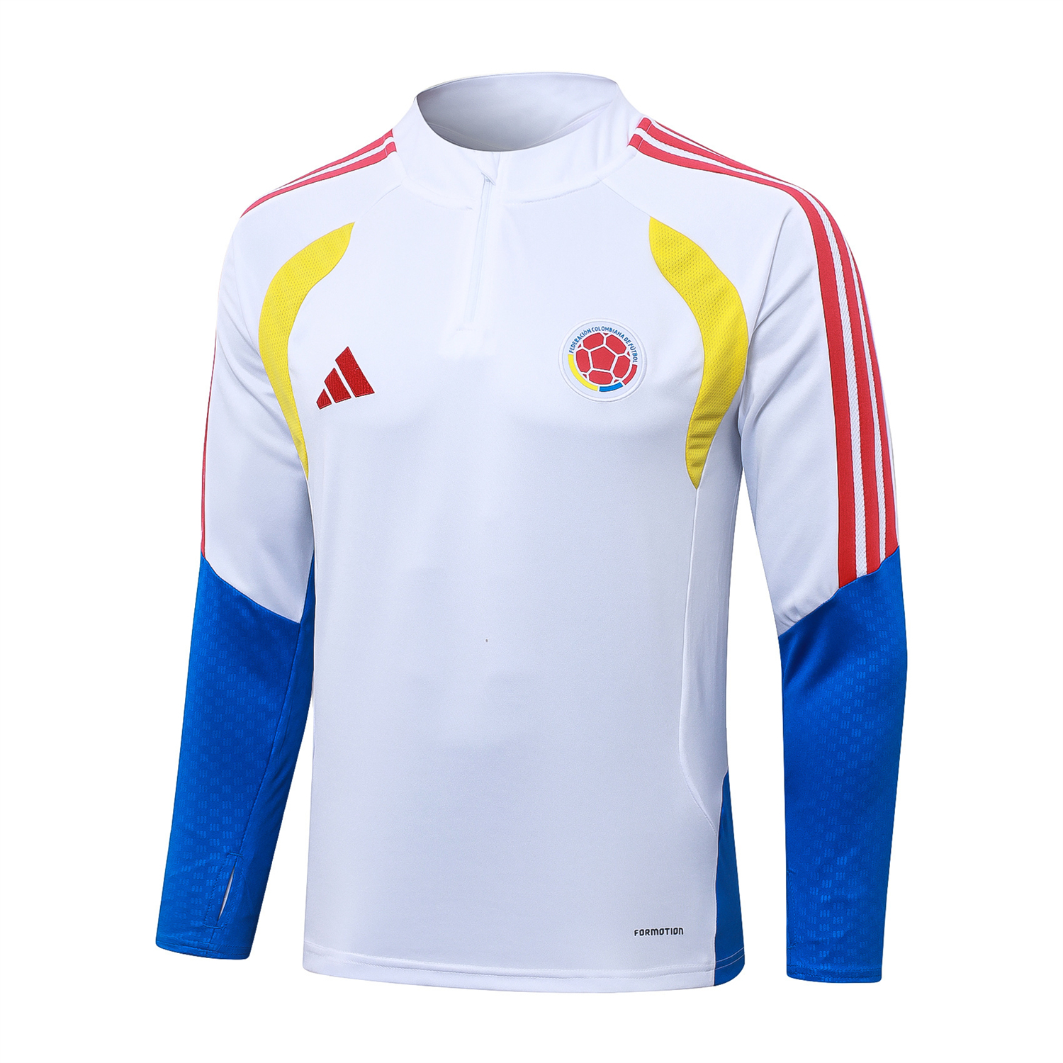TKH-turbokithub-Colombia 2026 Long Sleeve Training Set - White Top & Black Pants