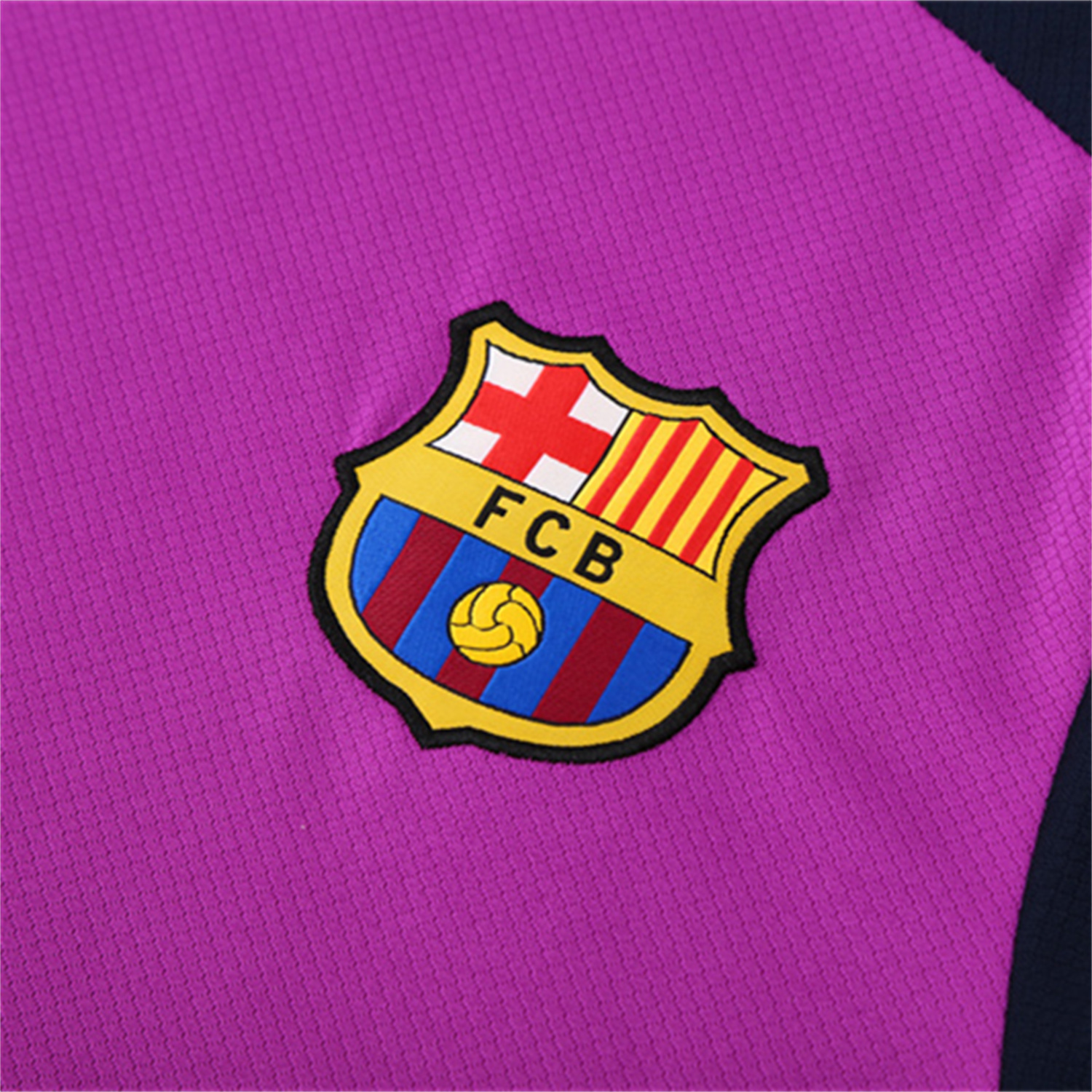 TKH-turbokithub-Barcelona 25-26 Kids Short-Sleeve Training Set - Purple Top & Deep Blue Shorts