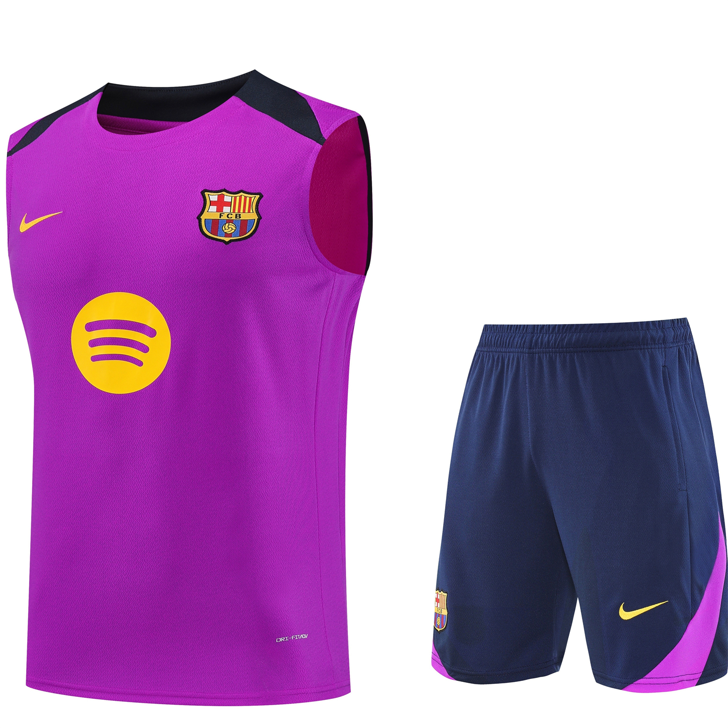 TKH-turbokithub-Barcelona 25-26 Vest Training Set - Purple Vest and Dark Blue Shorts