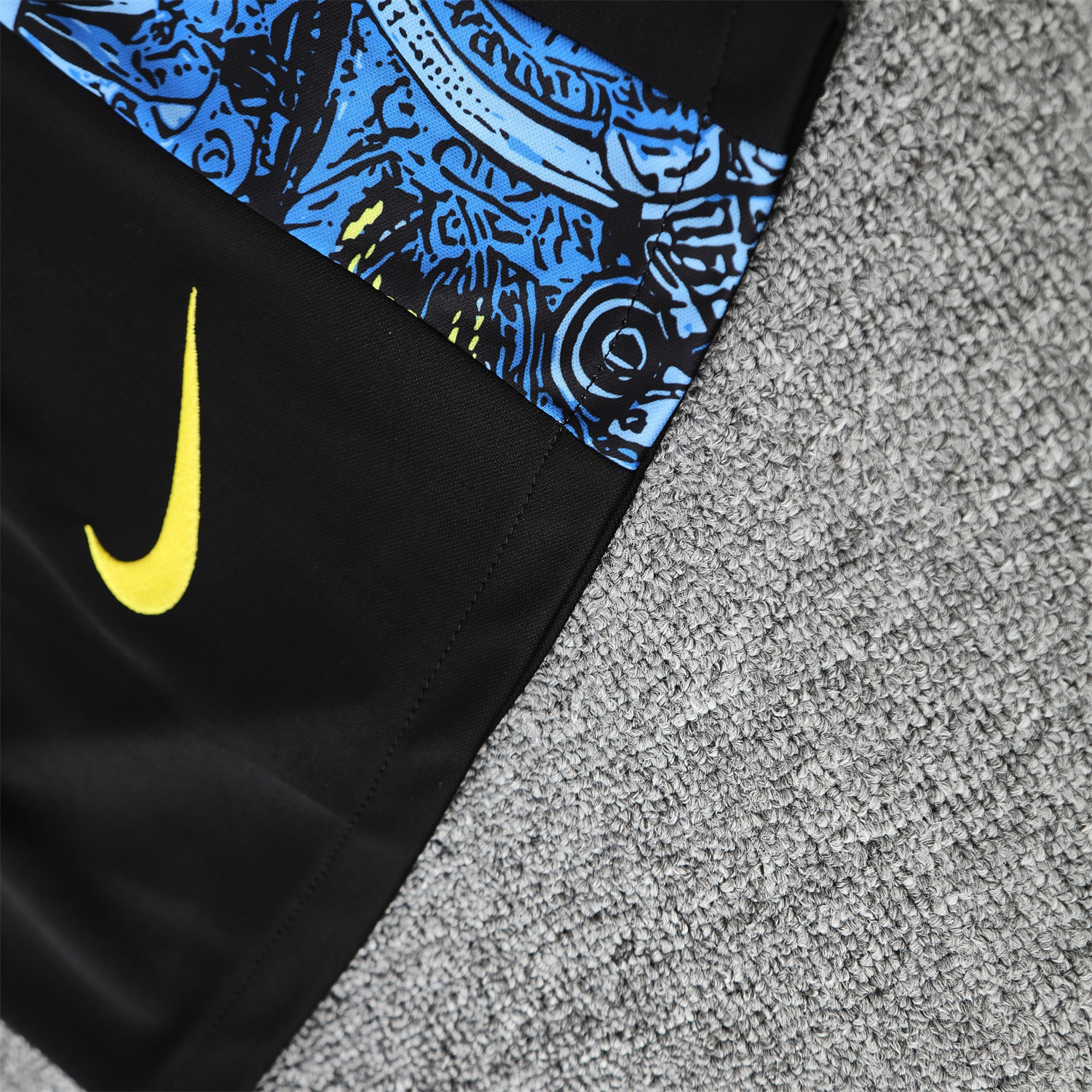 TKH-turbokithub-Brazil 25-26 Blue Jesus Statue Vest Training Set - Blue Vest & Black Shorts