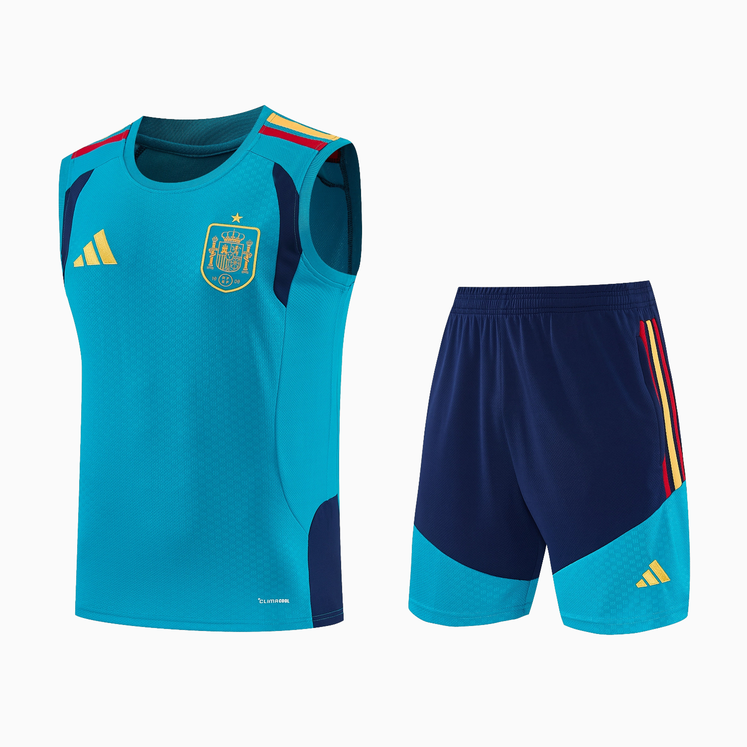 TKH-turbokithub-Spain 2026 Vest Training Set - Light Blue Top & Dark Blue Pants