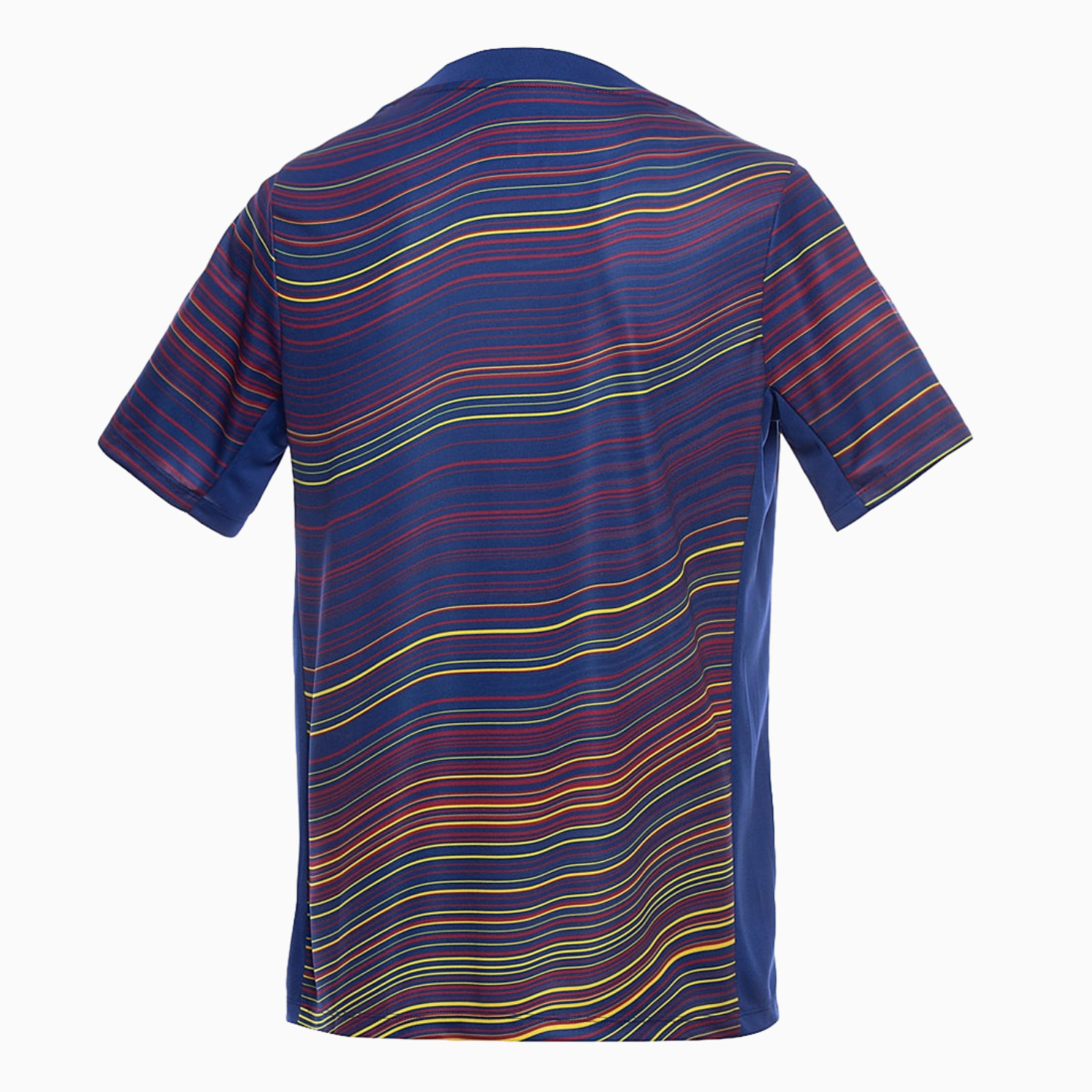 TKH-turbokithub-Barcelona 25-26 Deep Blue Pre-Match Training Jersey with Colorful Lines - Fans Version