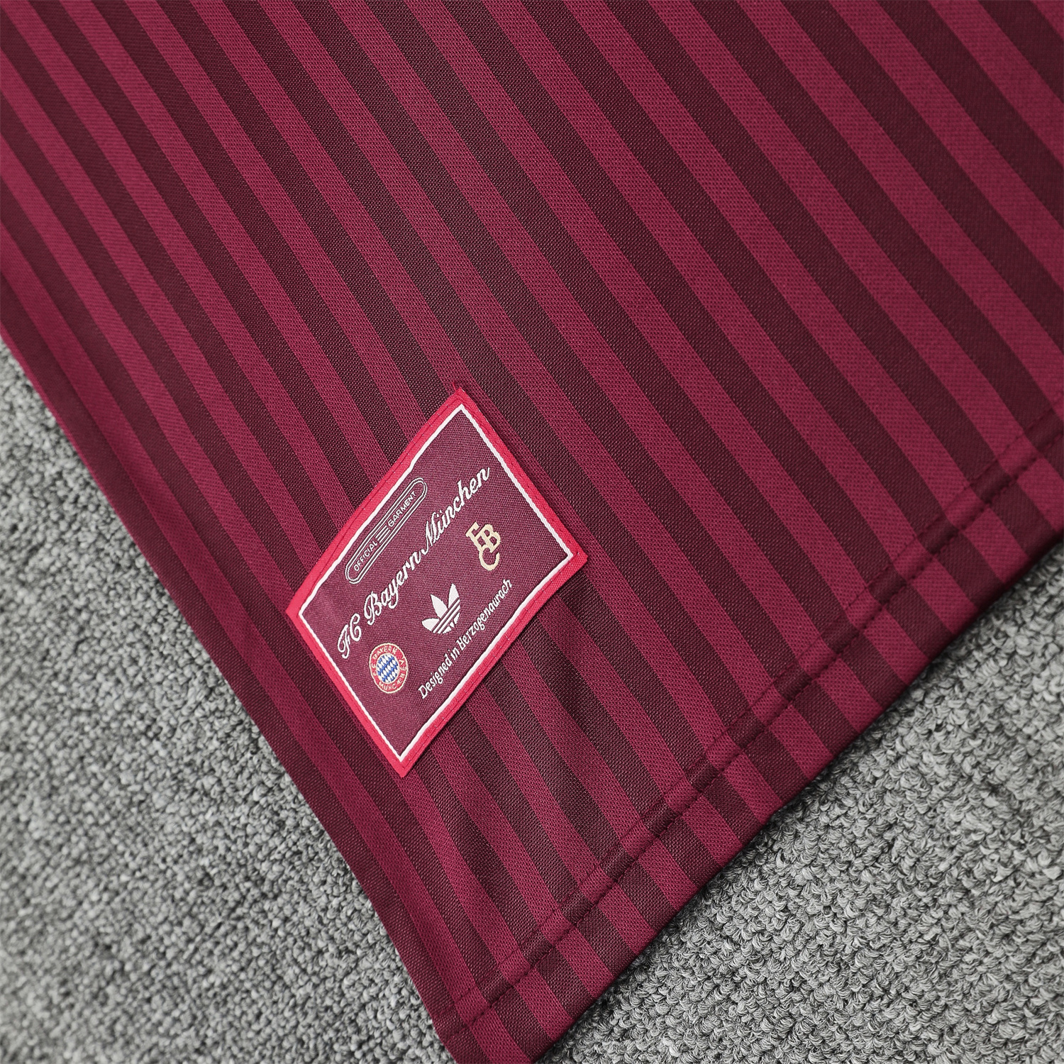 TKH-turbokithub-Bayern Munich 25-26 Vest Training Set - Wine Red Lines Vest & Wine Red Lines Shorts