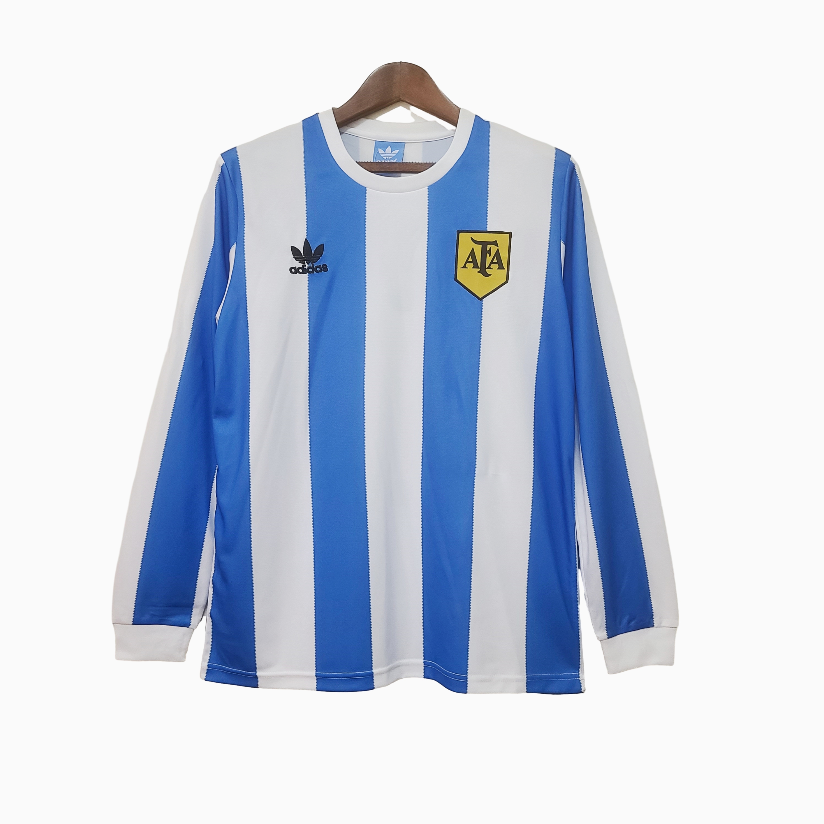 TKH-turbokithub-Retro Argentina 1978 Home Stadium Long Sleeve Jersey